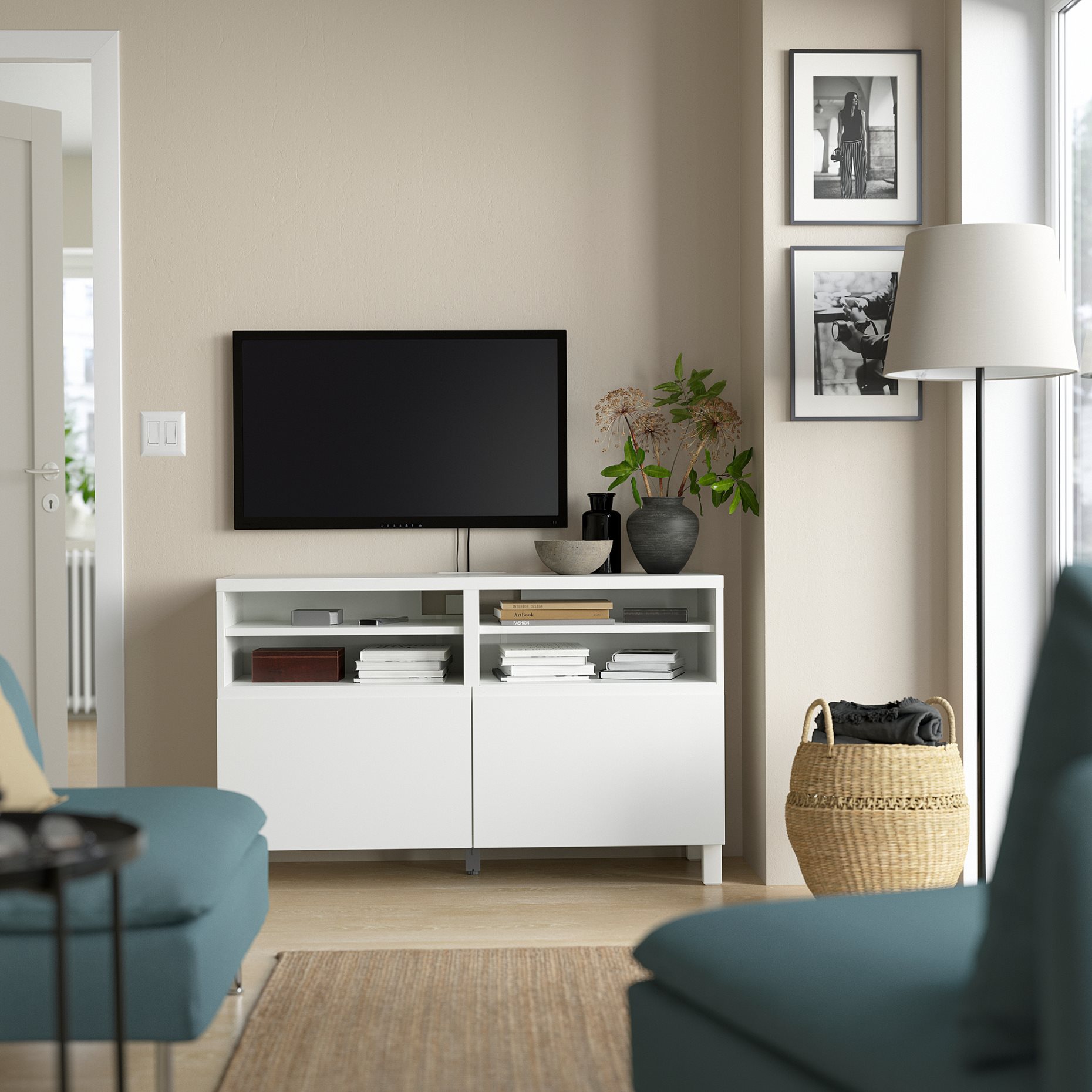BESTÅ, έπιπλο TV με πόρτες, 120x42x85, 994.205.06