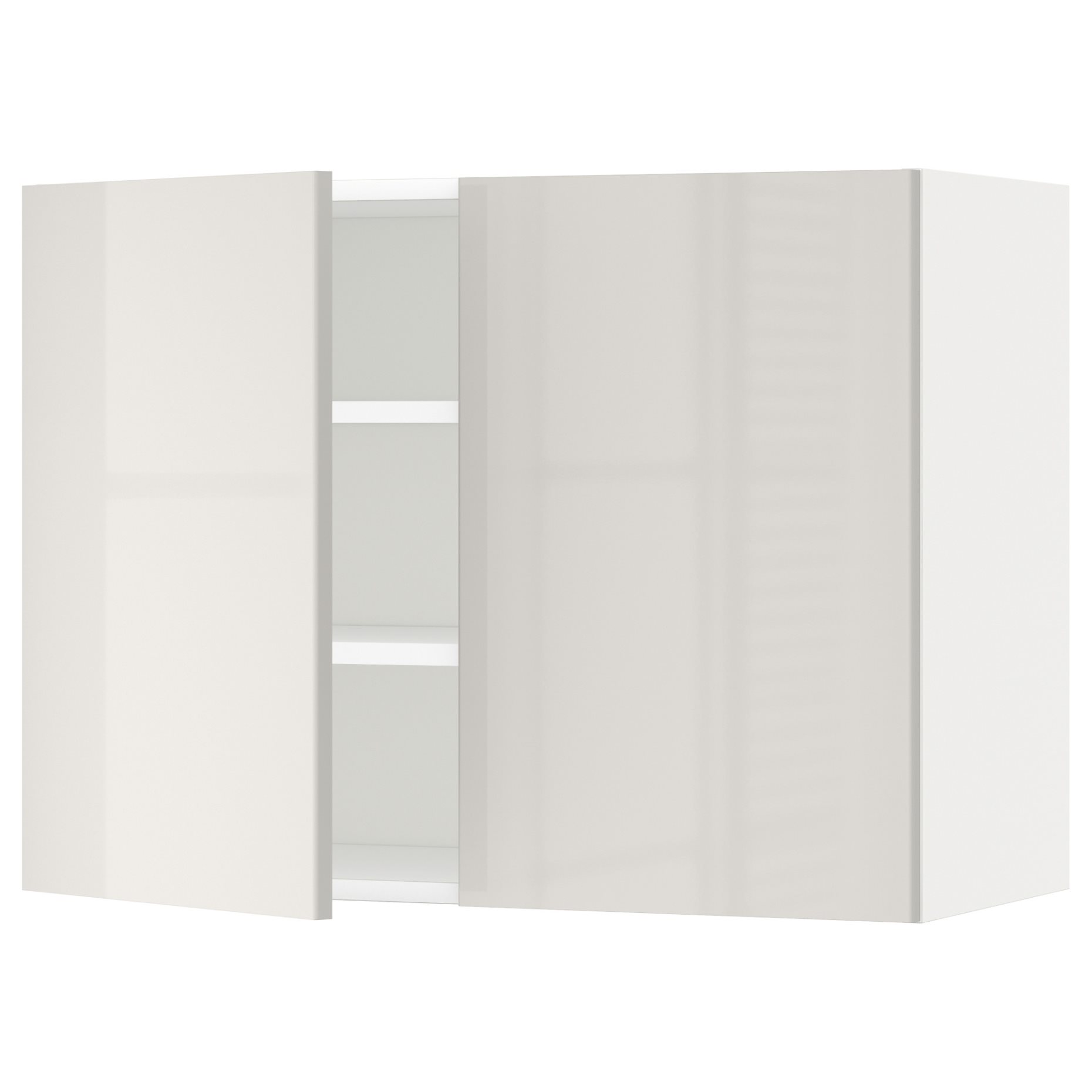 METOD, wall cabinet with shelves/2 doors, 80x60 cm, 994.668.44