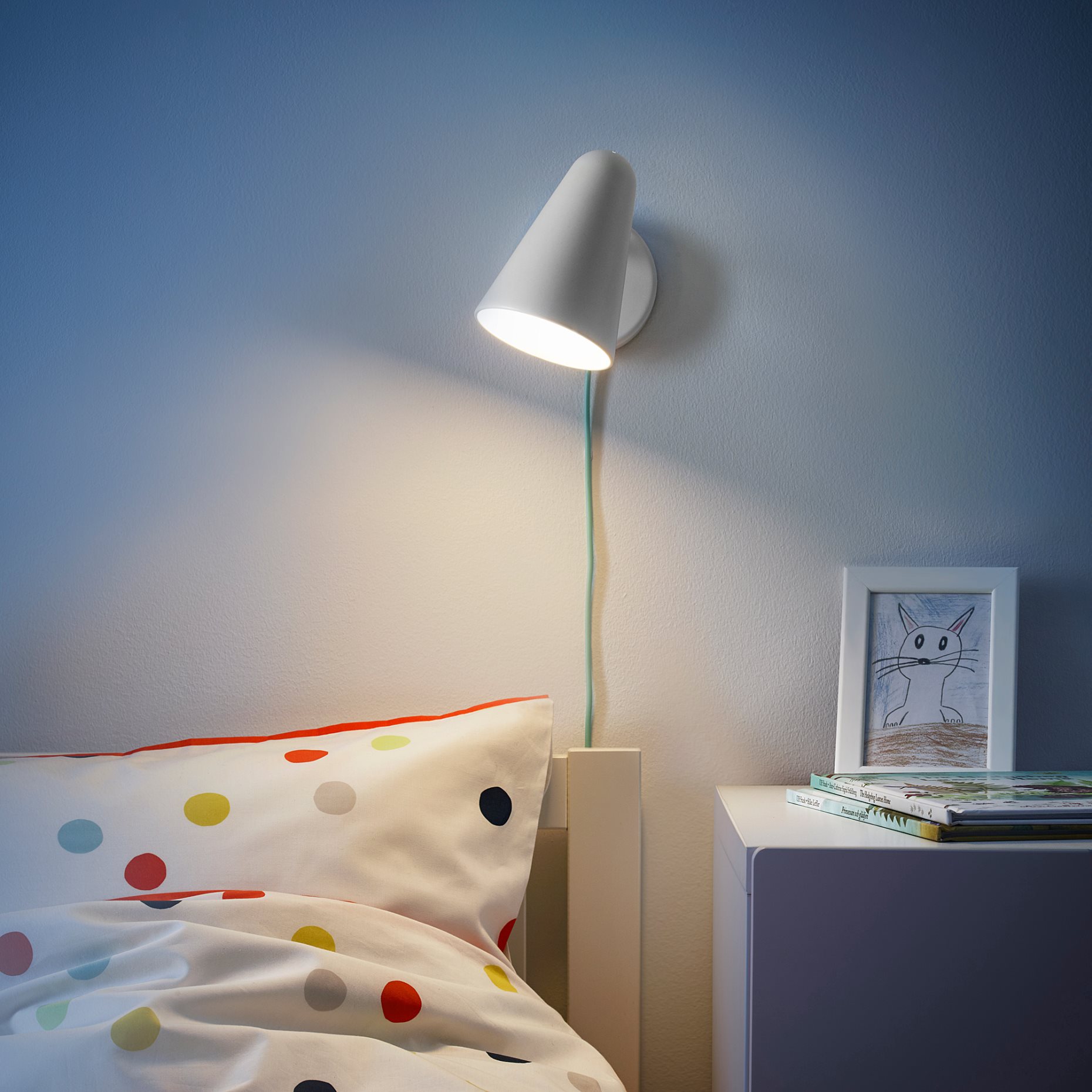 FUBBLA, wall lamp with built-in LED light source, 003.815.99