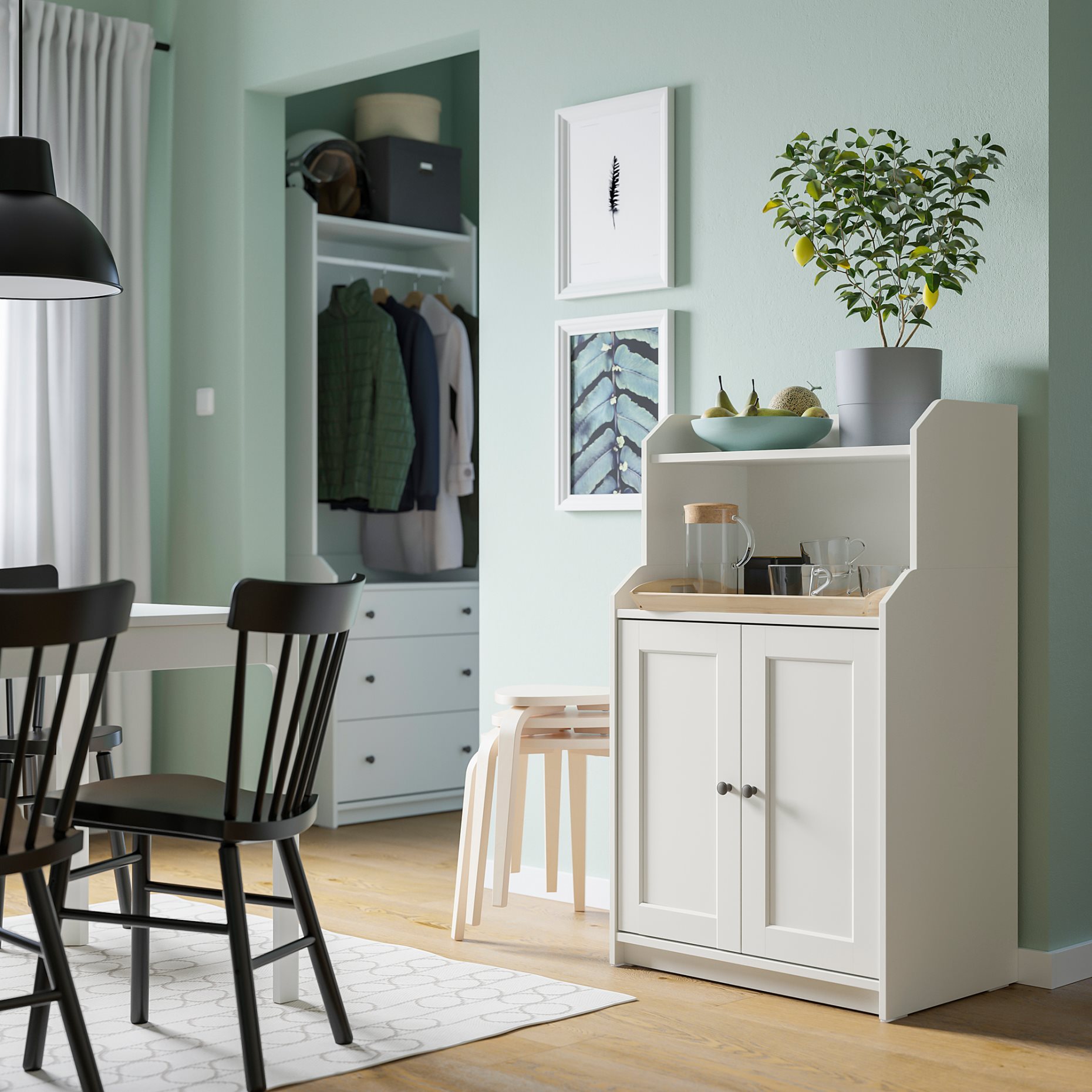 HAUGA, cabinet with 2 doors, 70x116 cm, 004.150.52