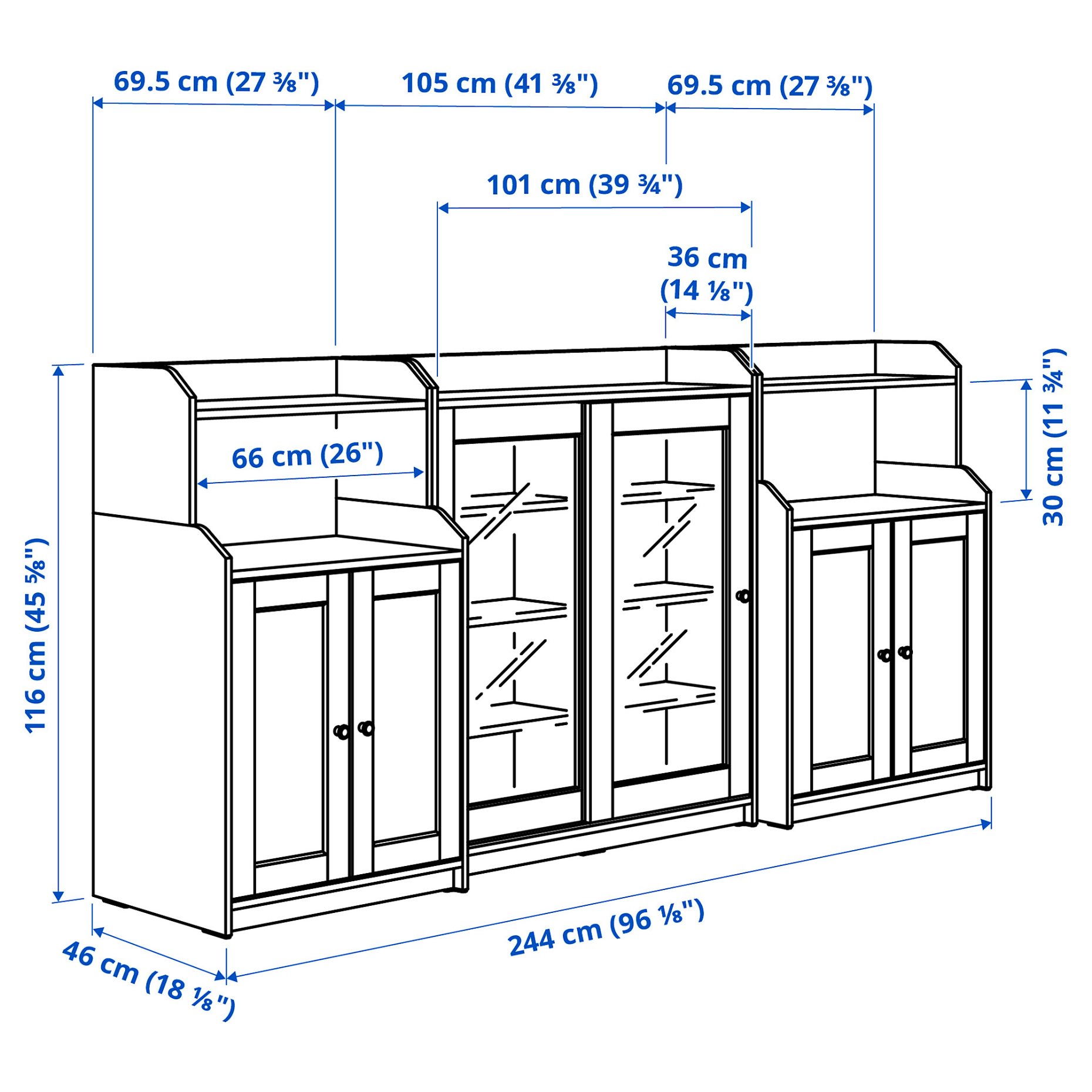 HAUGA, storage combination, 093.886.43