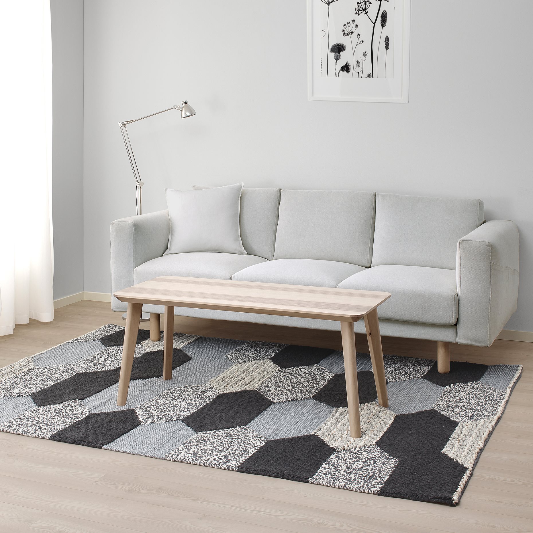 KOLLUND, χαλί χειροποίητο χαμηλή πλέξη, 170x240 cm, 203.745.69