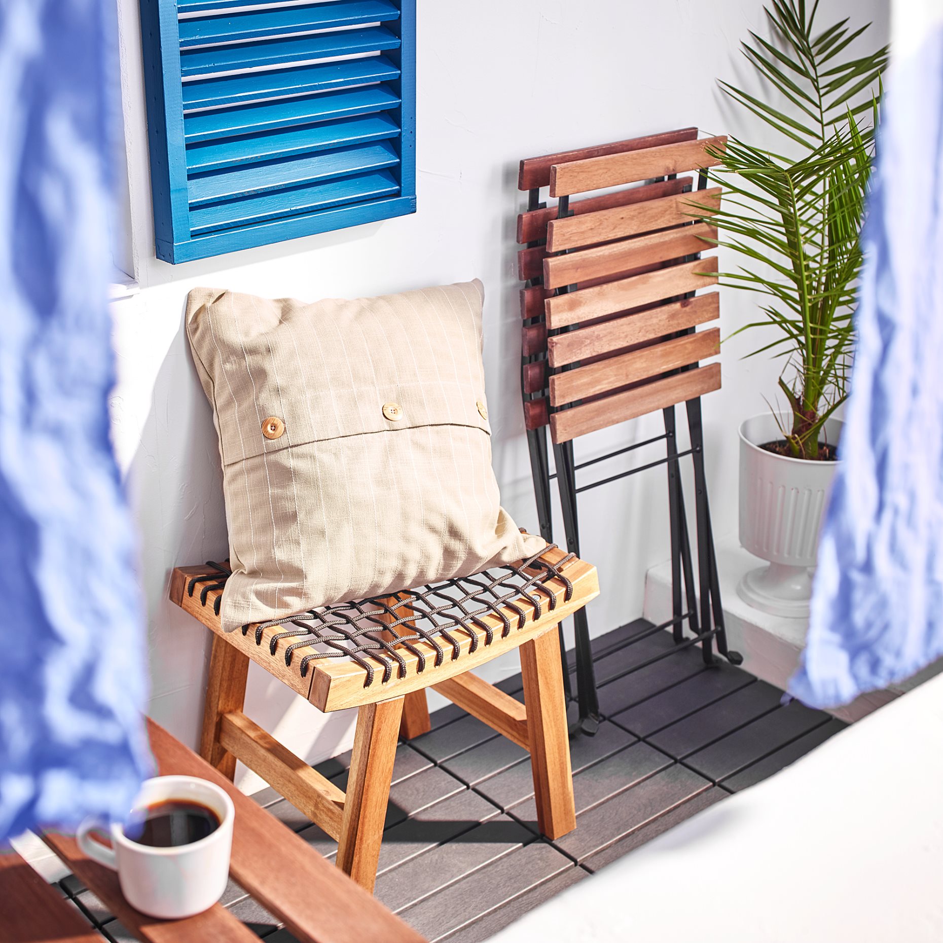 STACKHOLMEN, stool/outdoor, 48x35x43 cm, 204.114.25