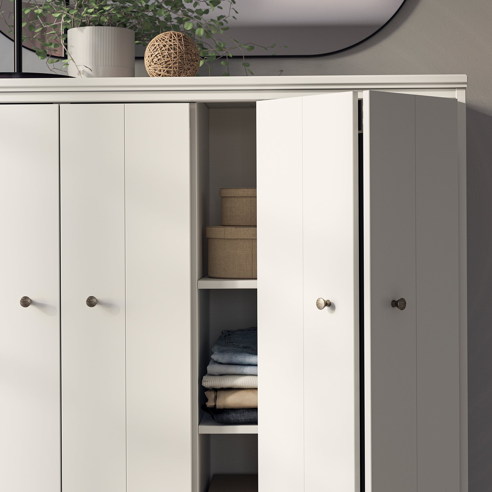 IDANÄS, cabinet with bi-folding doors, 121x135 cm, 204.588.23