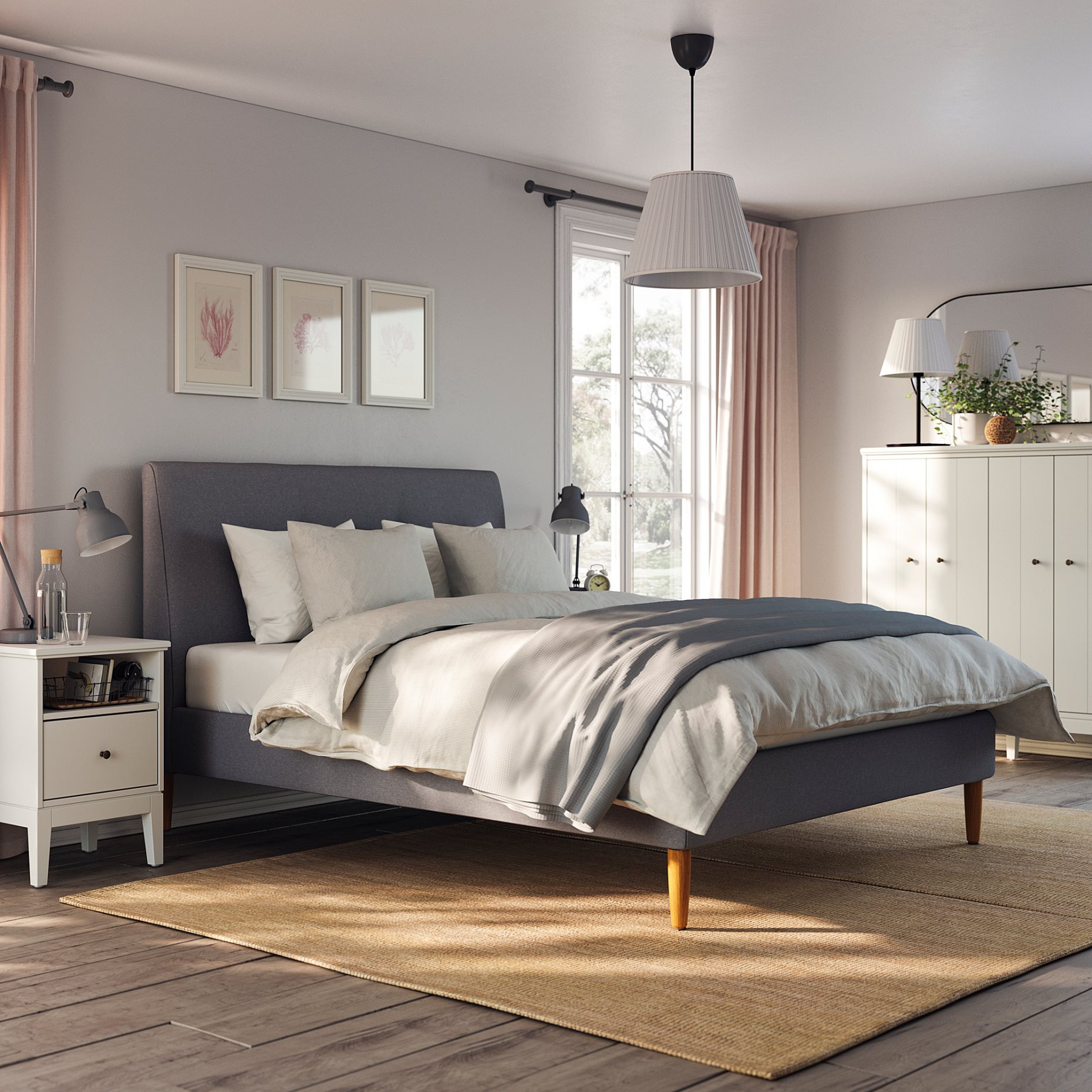 IDANÄS, upholstered bed, 160x200 cm, 204.589.41