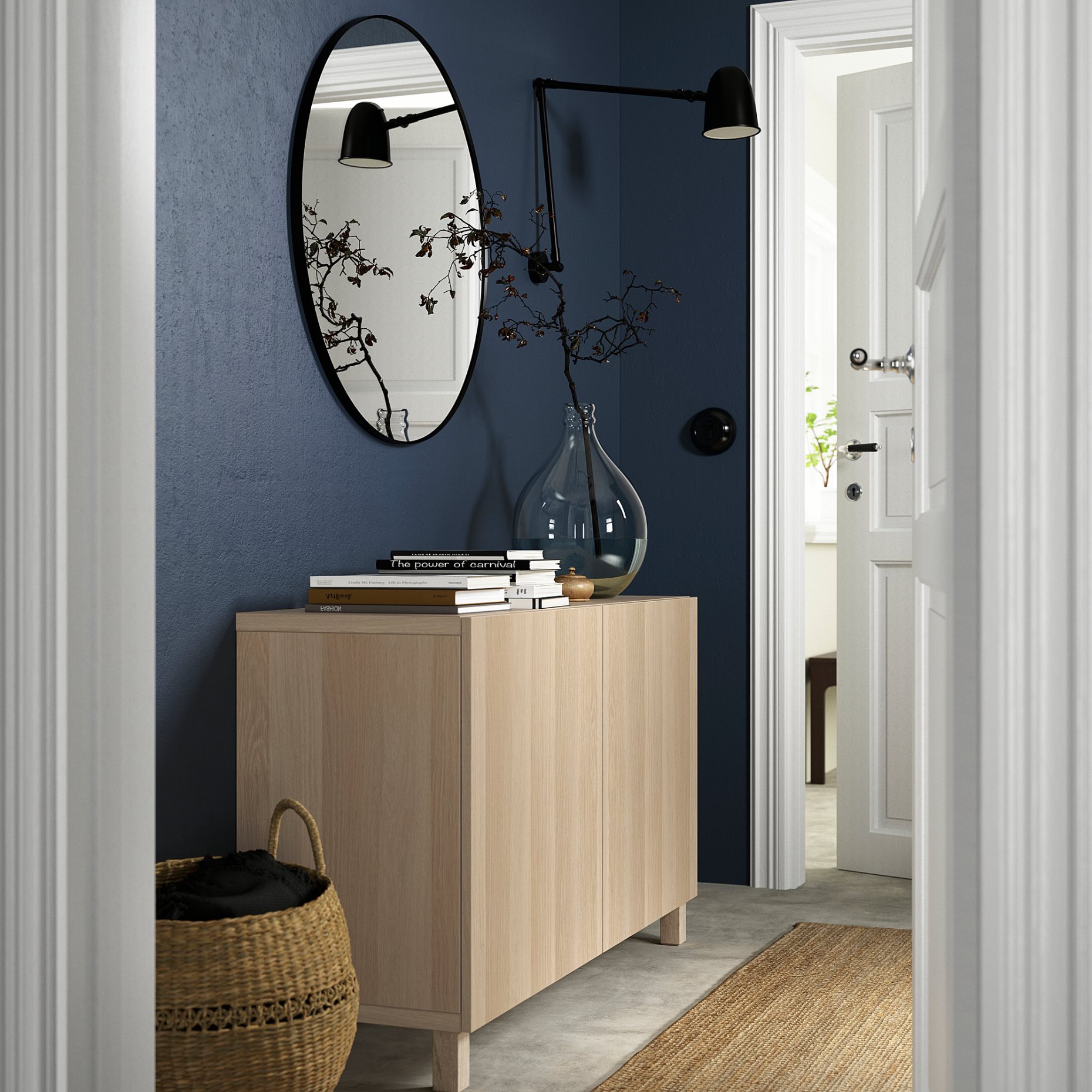 BESTÅ, storage combination with doors, 120x42x74 cm, 292.098.29