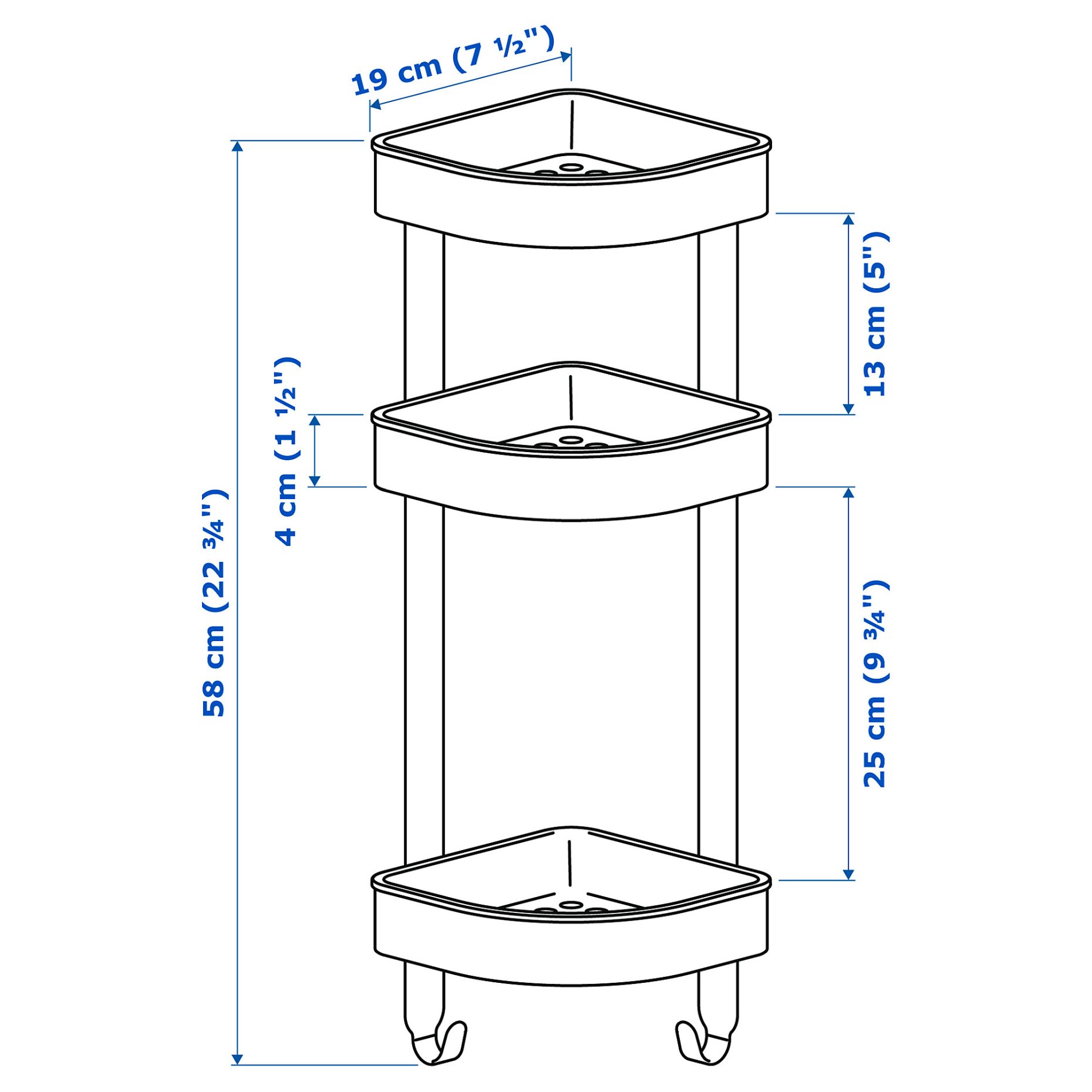BROGRUND, corner wall shelf unit, 304.089.79