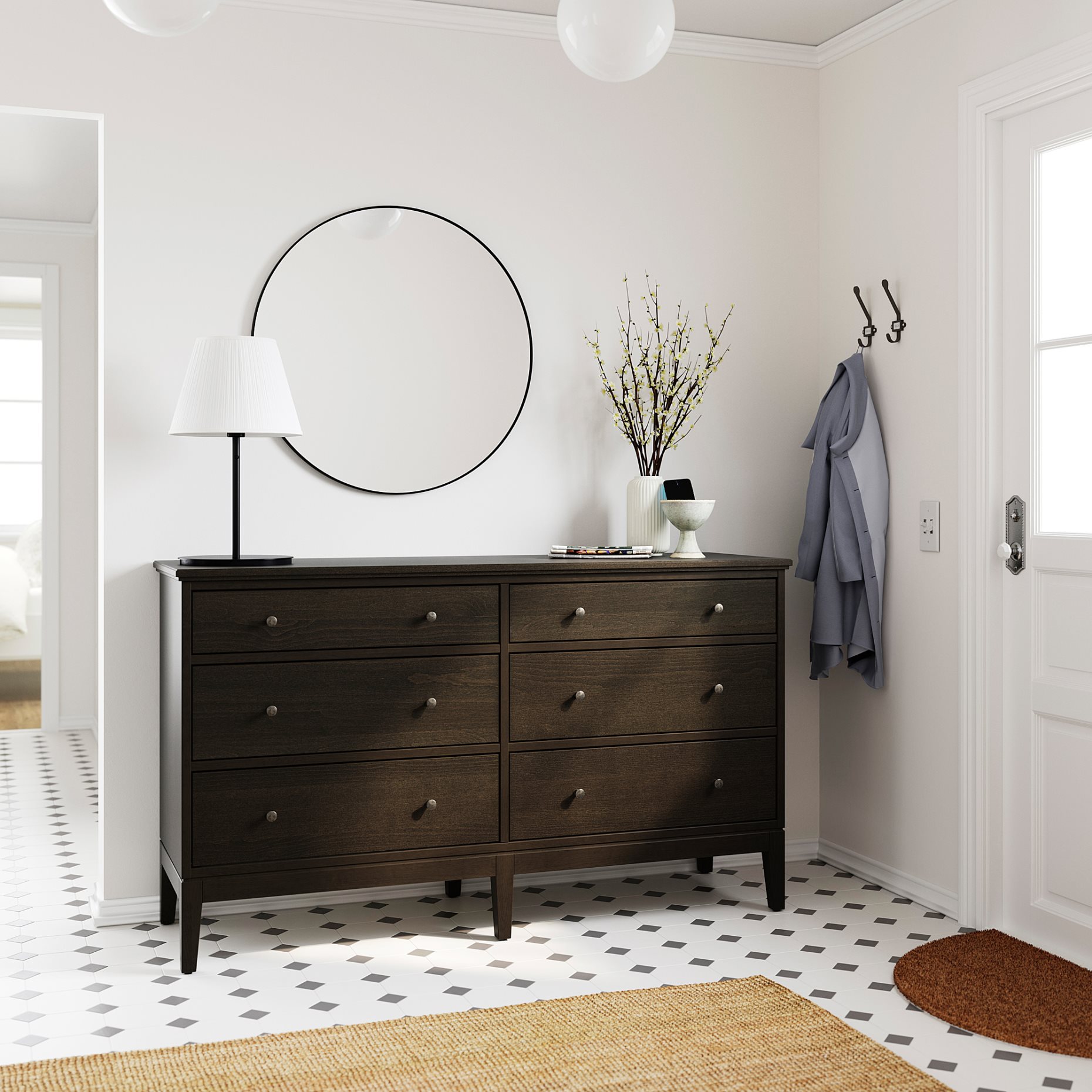 IDANÄS, συρταριέρα με 6 συρτάρια, 162x95 cm, 304.587.14