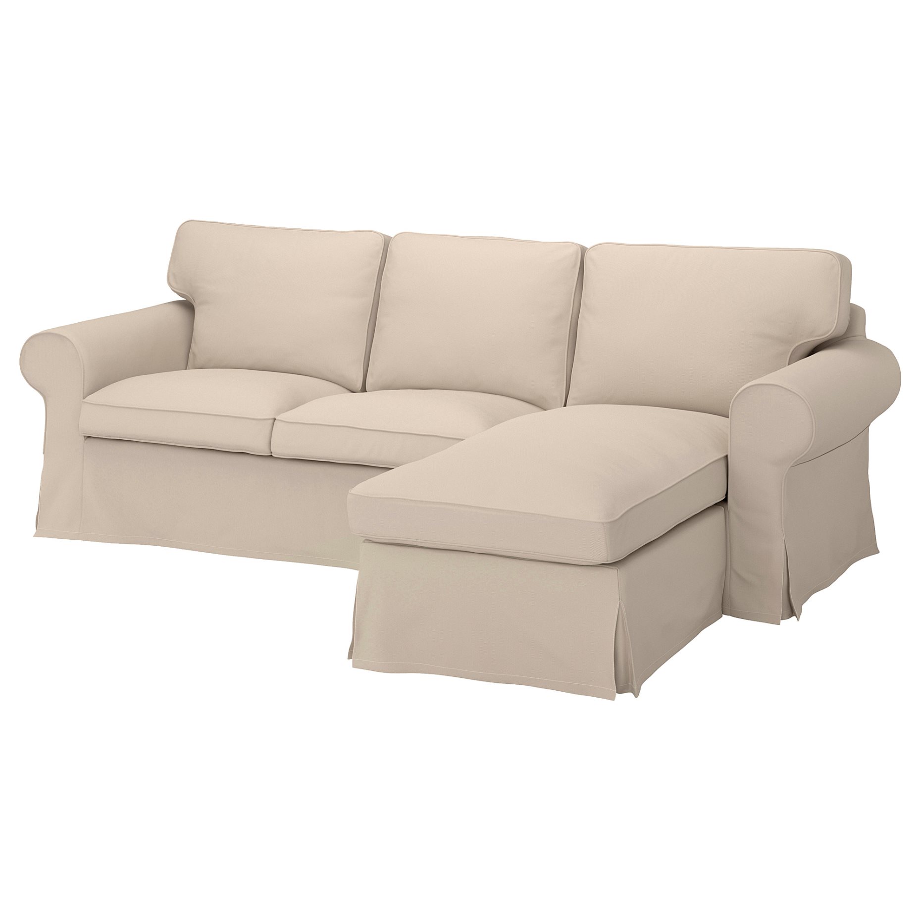 EKTORP, τριθέσιος καναπές με σεζλόνγκ, 393.200.72