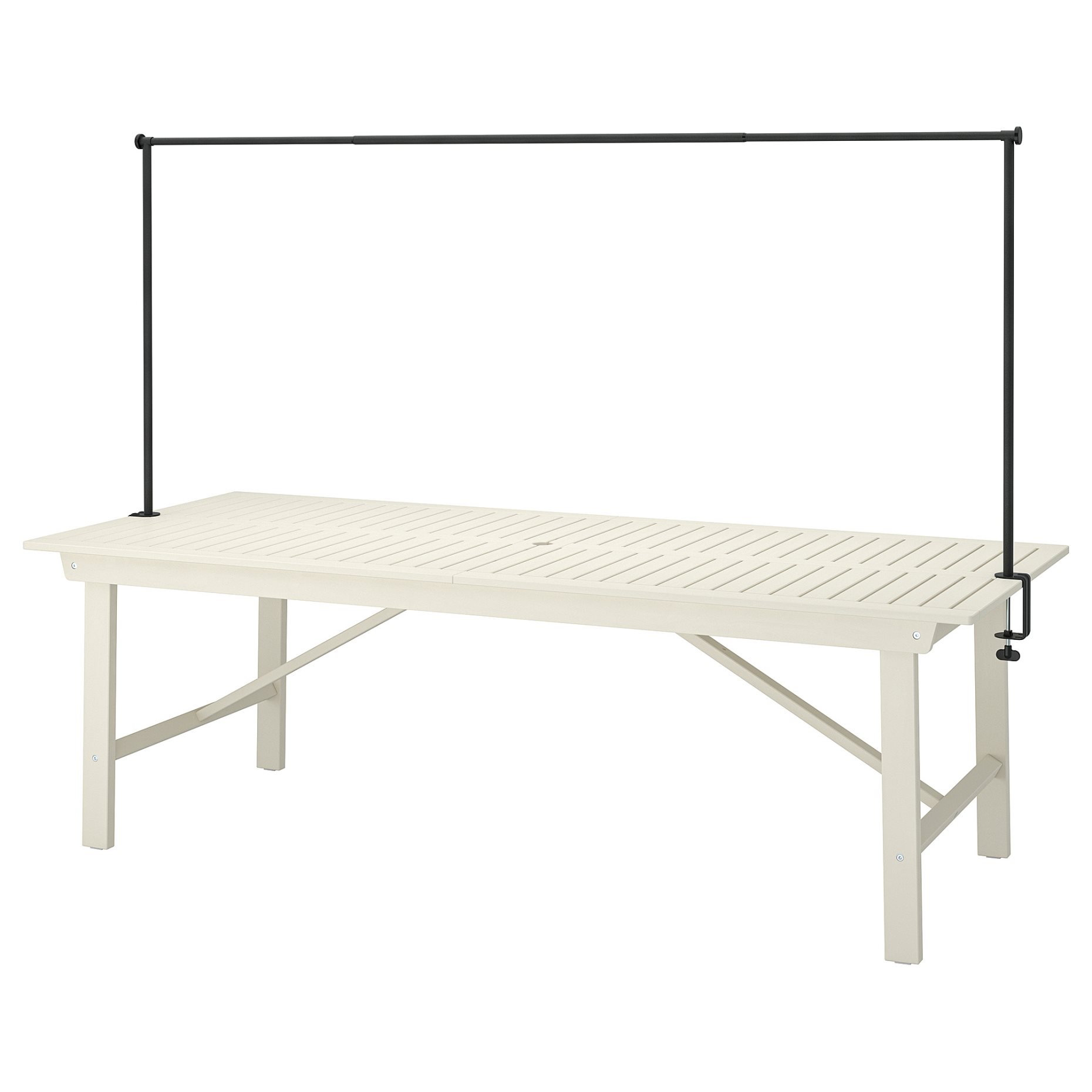 BONDHOLMEN/HELGEO, table with decorating rod/outdoor, 235 cm, 395.453.35
