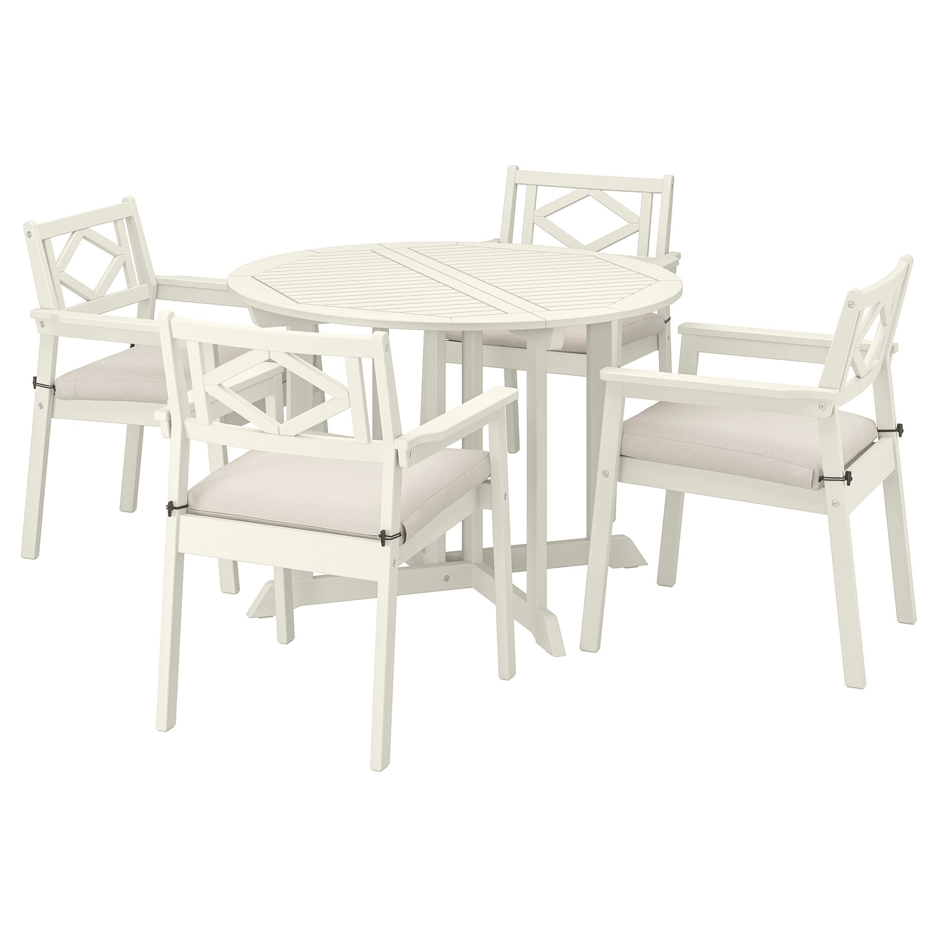 BONDHOLMEN, table/4 chairs with armrests, outdoor, 395.498.47