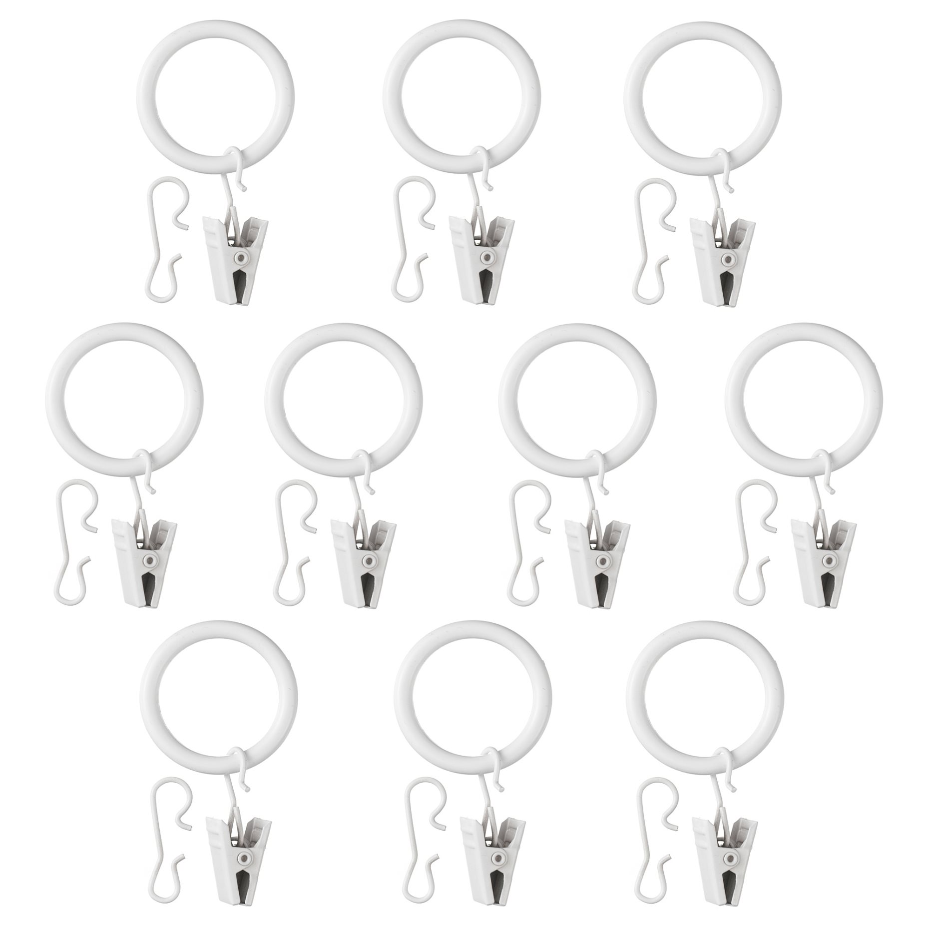 SYRLIG, curtain ring with clip and hook, 402.240.98