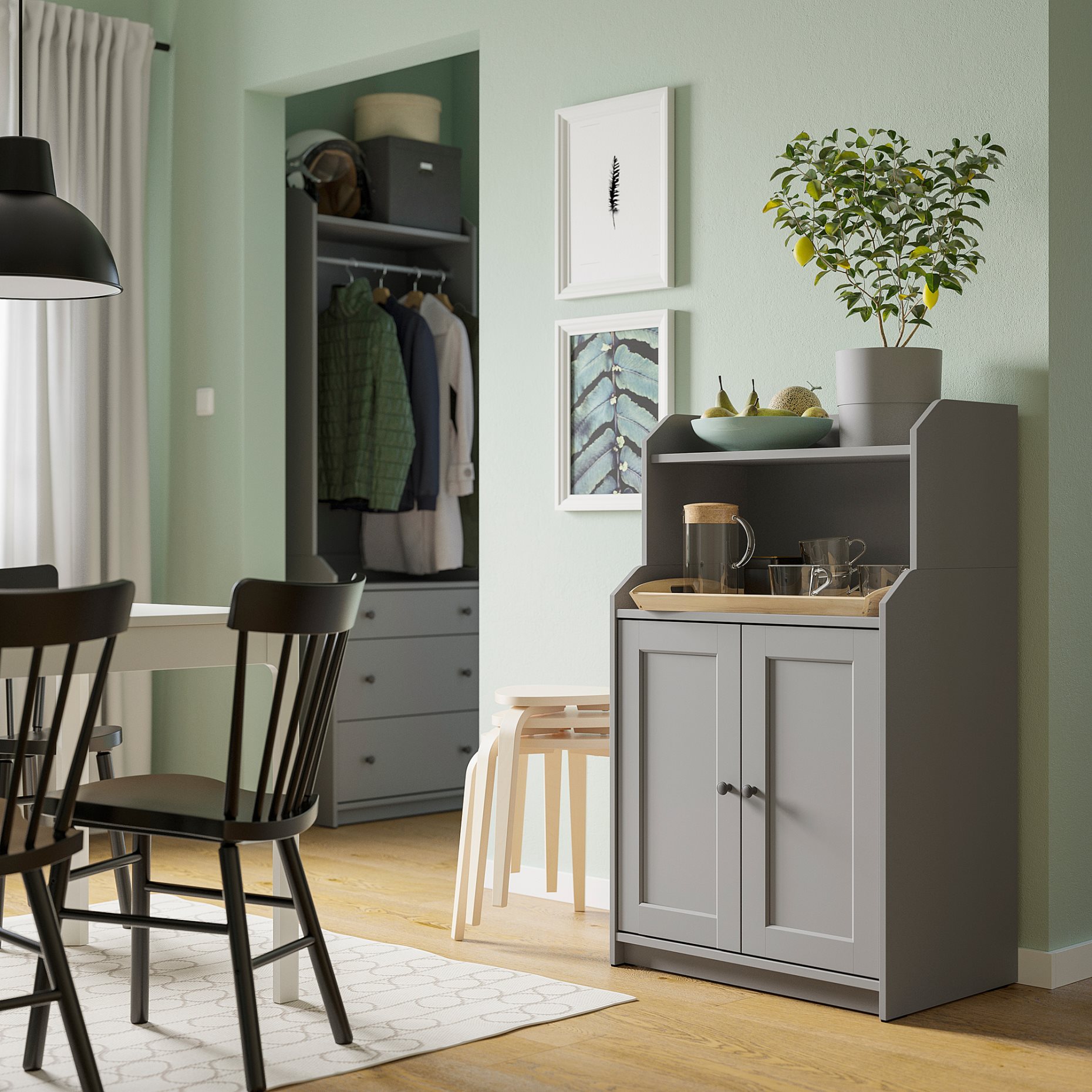 HAUGA, cabinet with 2 doors, 70x116 cm, 404.150.50