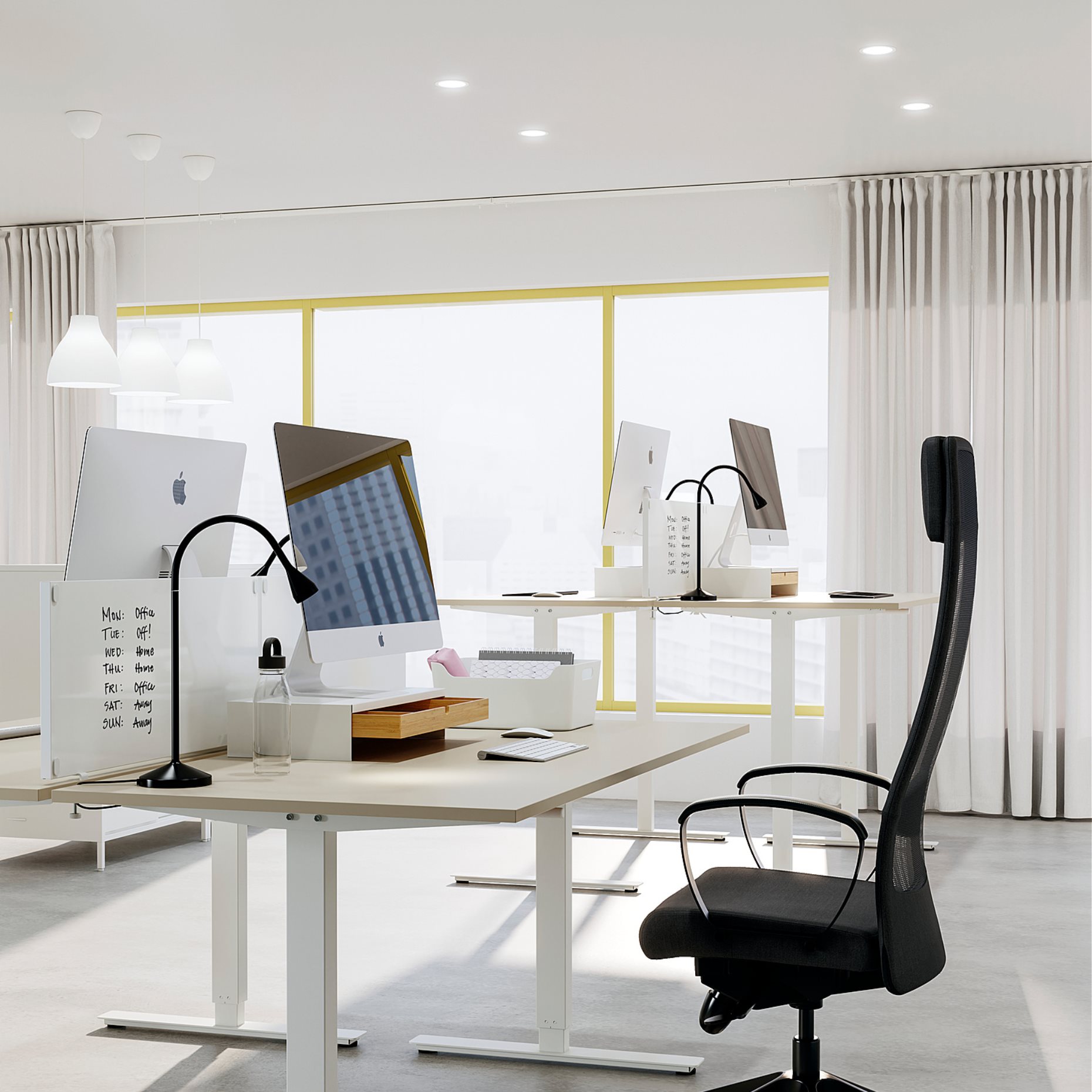 TROTTEN, underframe sit/stand for table top, 120/160 cm, 405.073.42