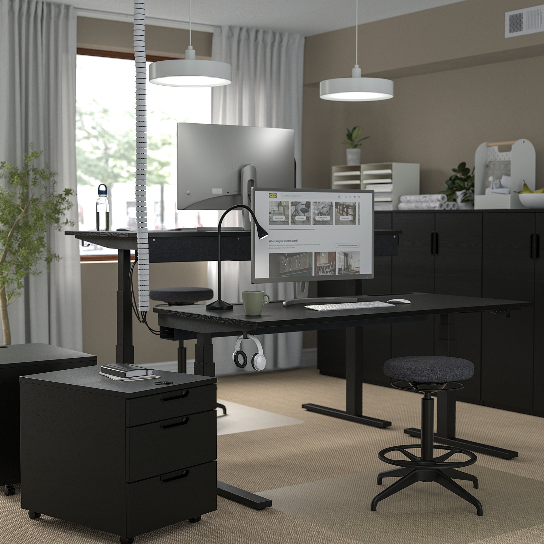 MITTZON, desk sit/stand/electric, 160x80 cm, 495.302.01