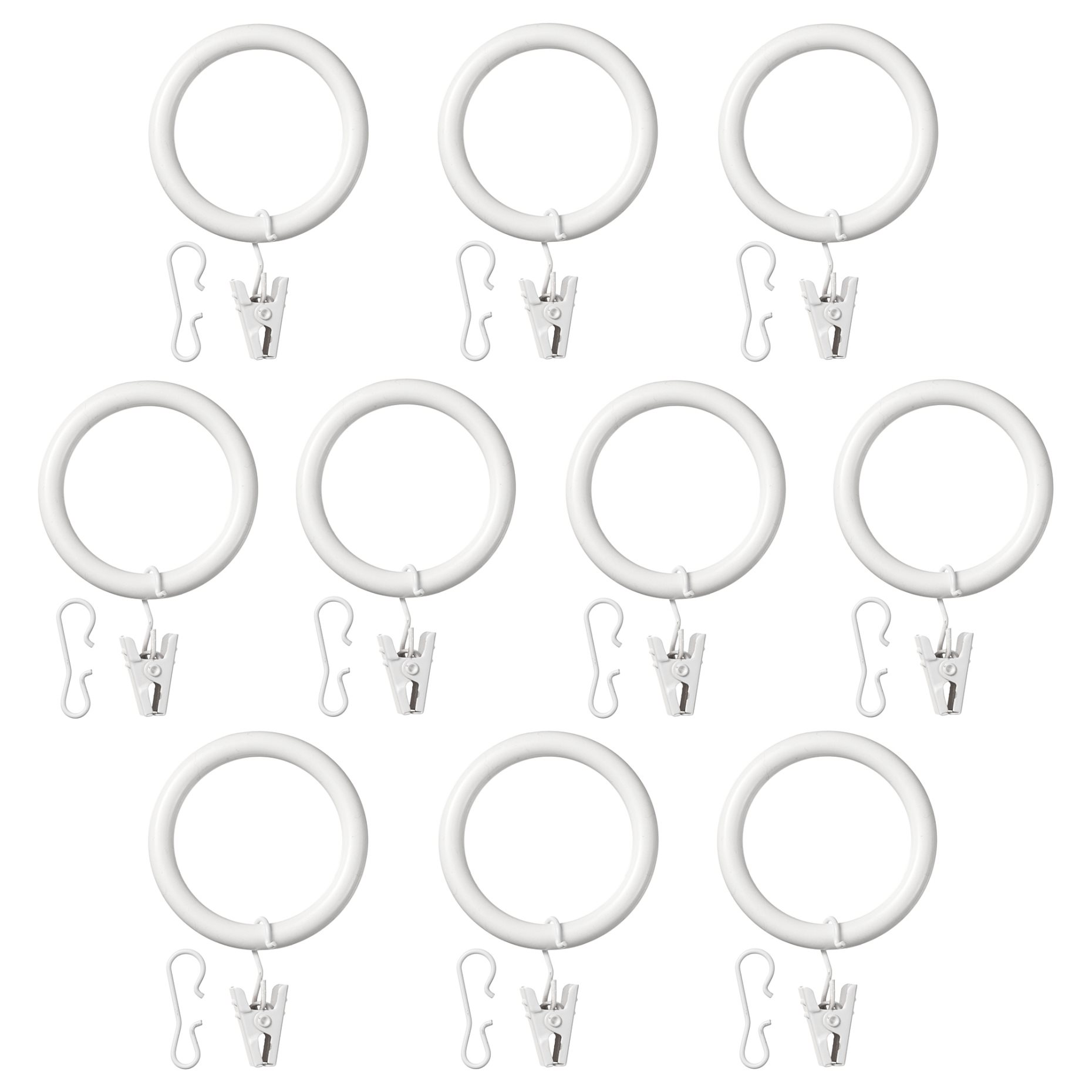 SYRLIG, curtain ring with clip and hook, 502.172.38