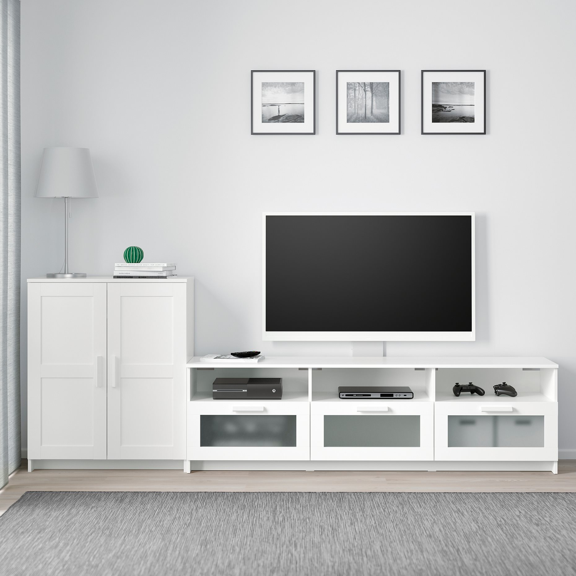 BRIMNES, σύνθεση αποθήκευσης TV, 592.782.13