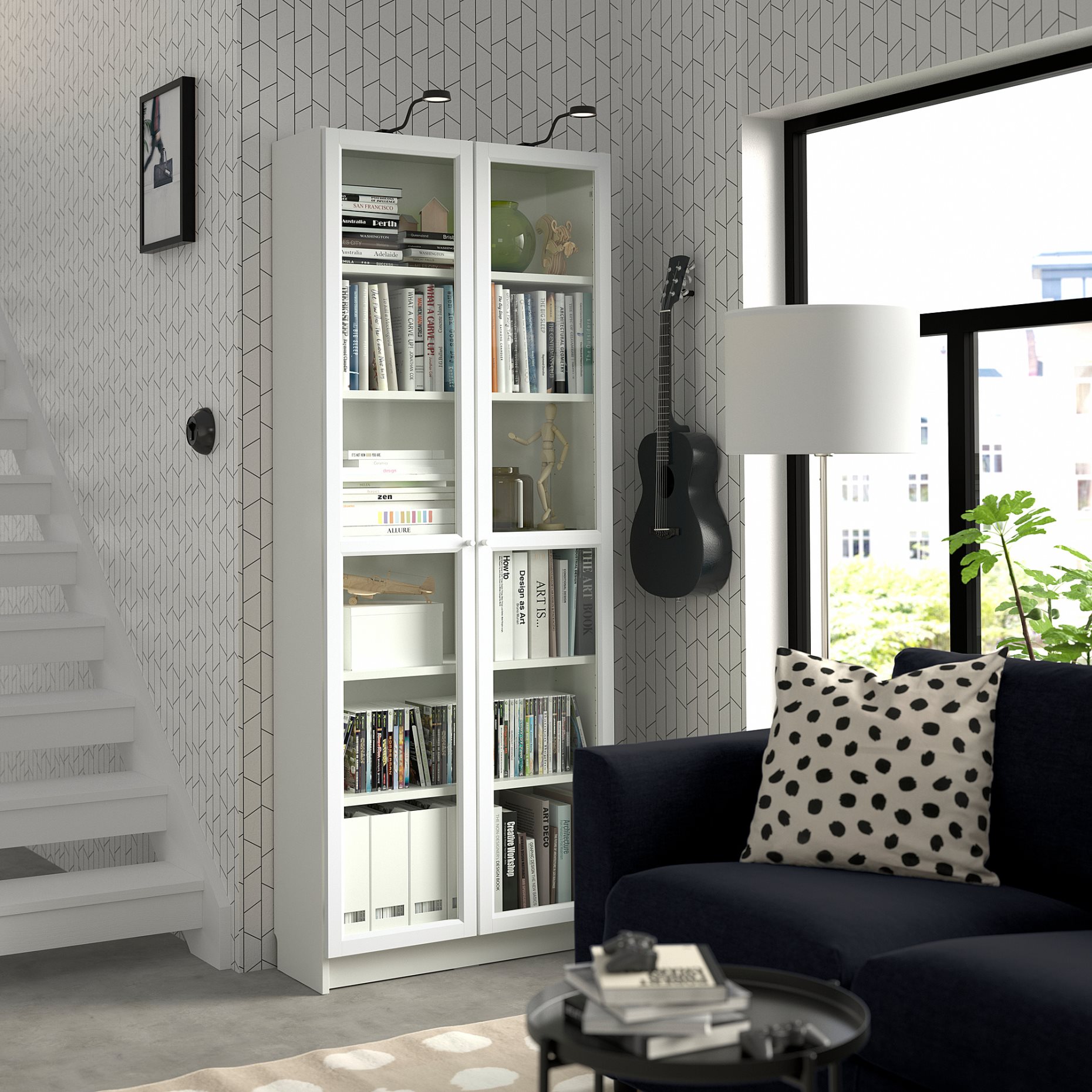 BILLY/OXBERG, bookcase, 690.178.28