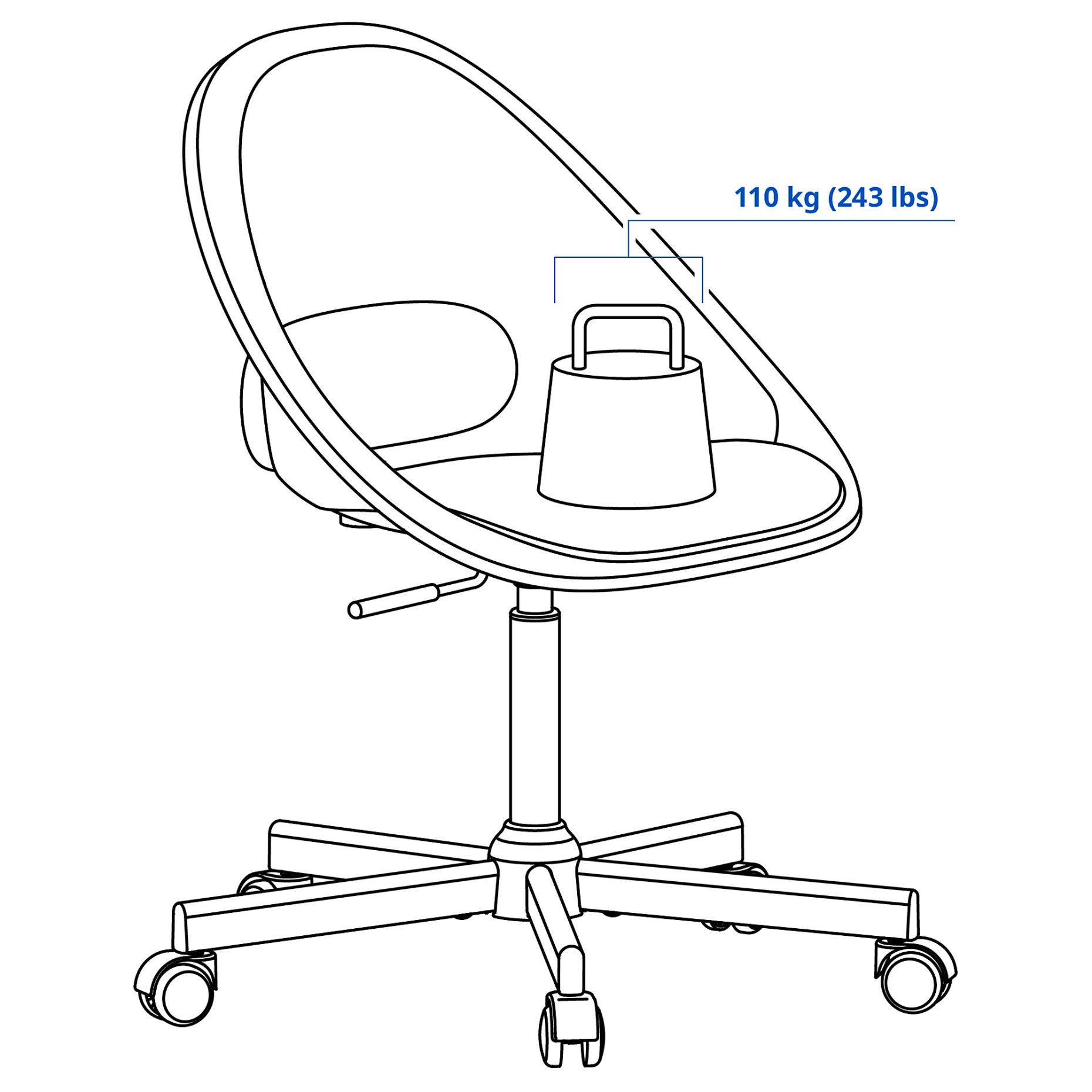 ELDBERGET/MALSKAR, swivel chair, 693.318.56