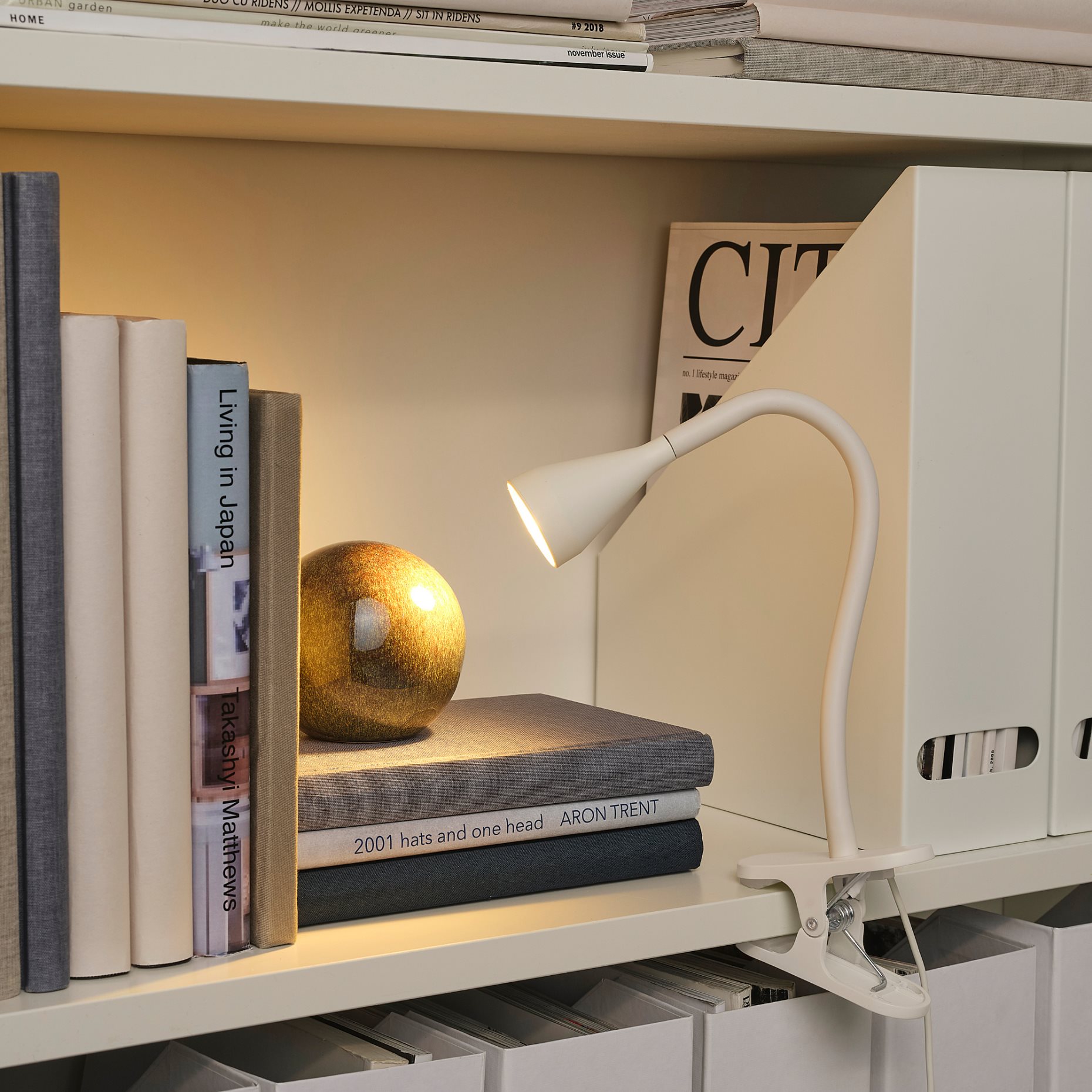 NÄVLINGE, clamp spotlight with built-in LED light source, 704.498.88