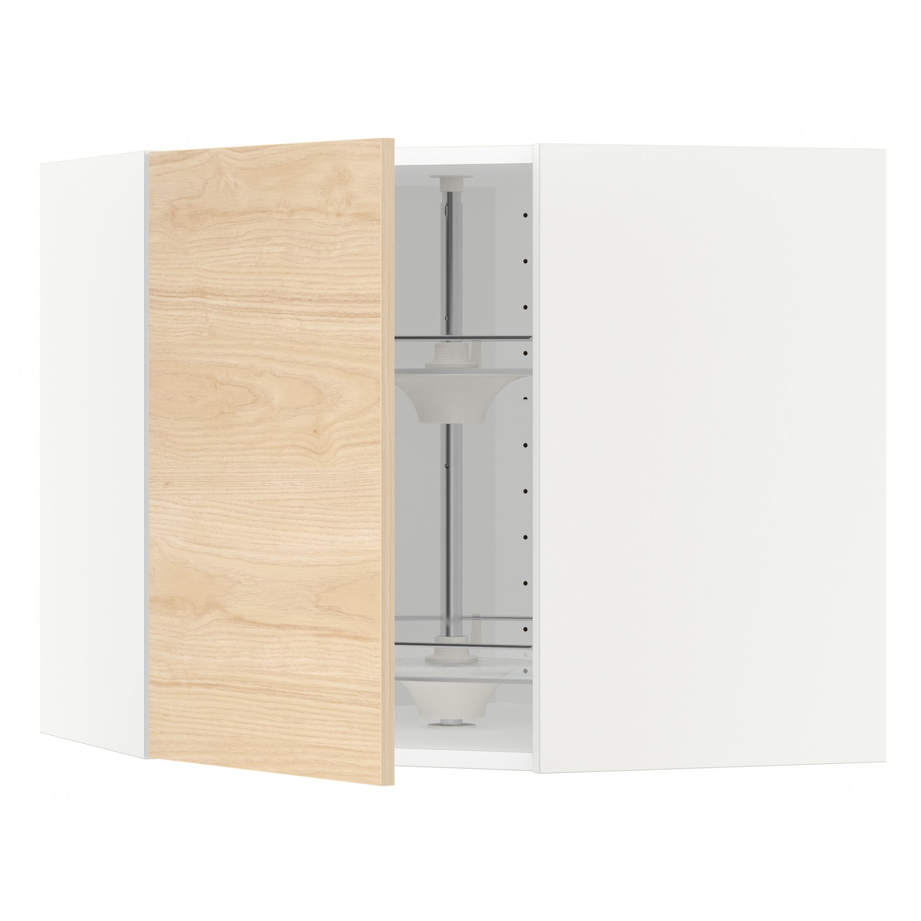 METOD, corner wall cabinet with carousel, 792.157.57