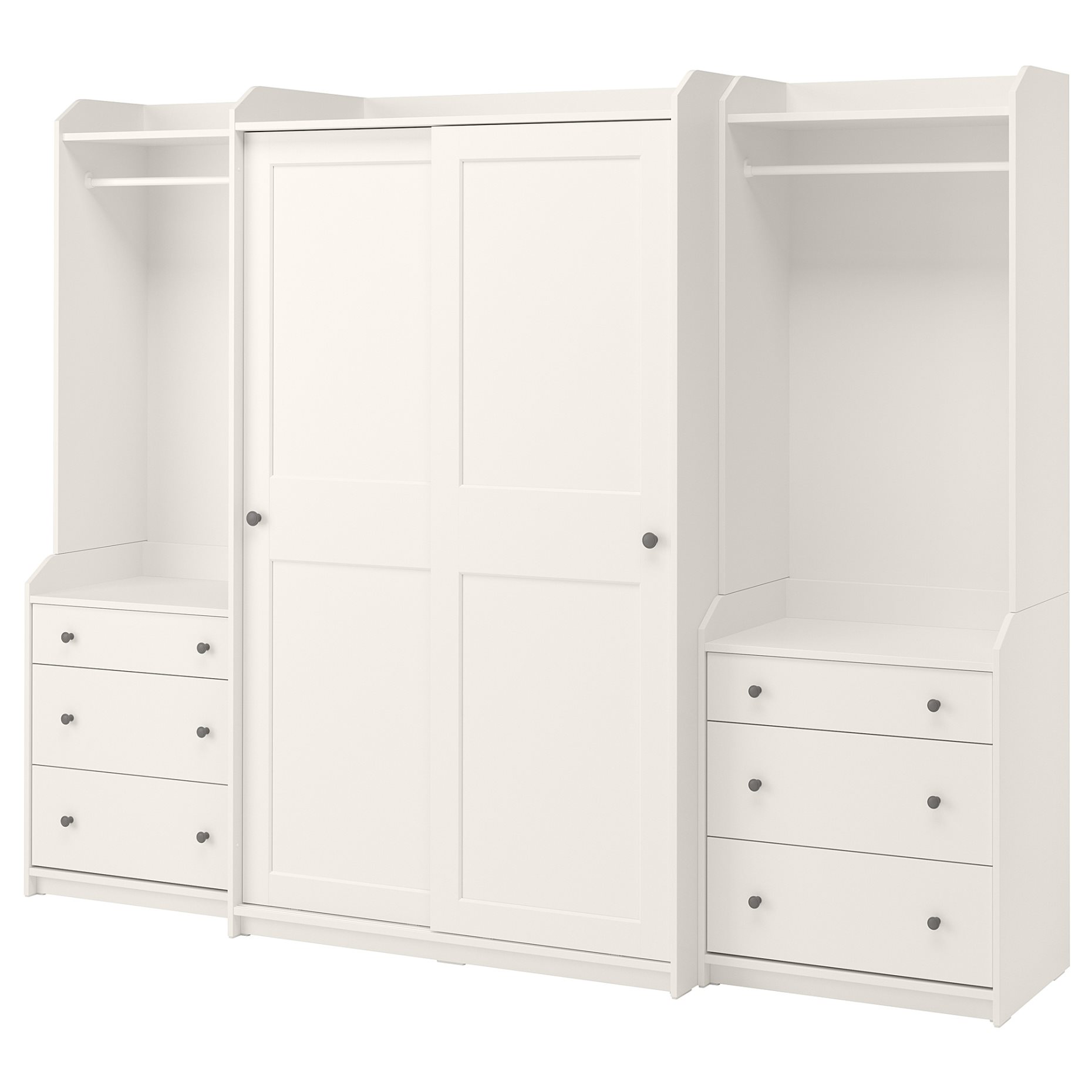 HAUGA, wardrobe combination, 258X55X199 cm, 793.881.64
