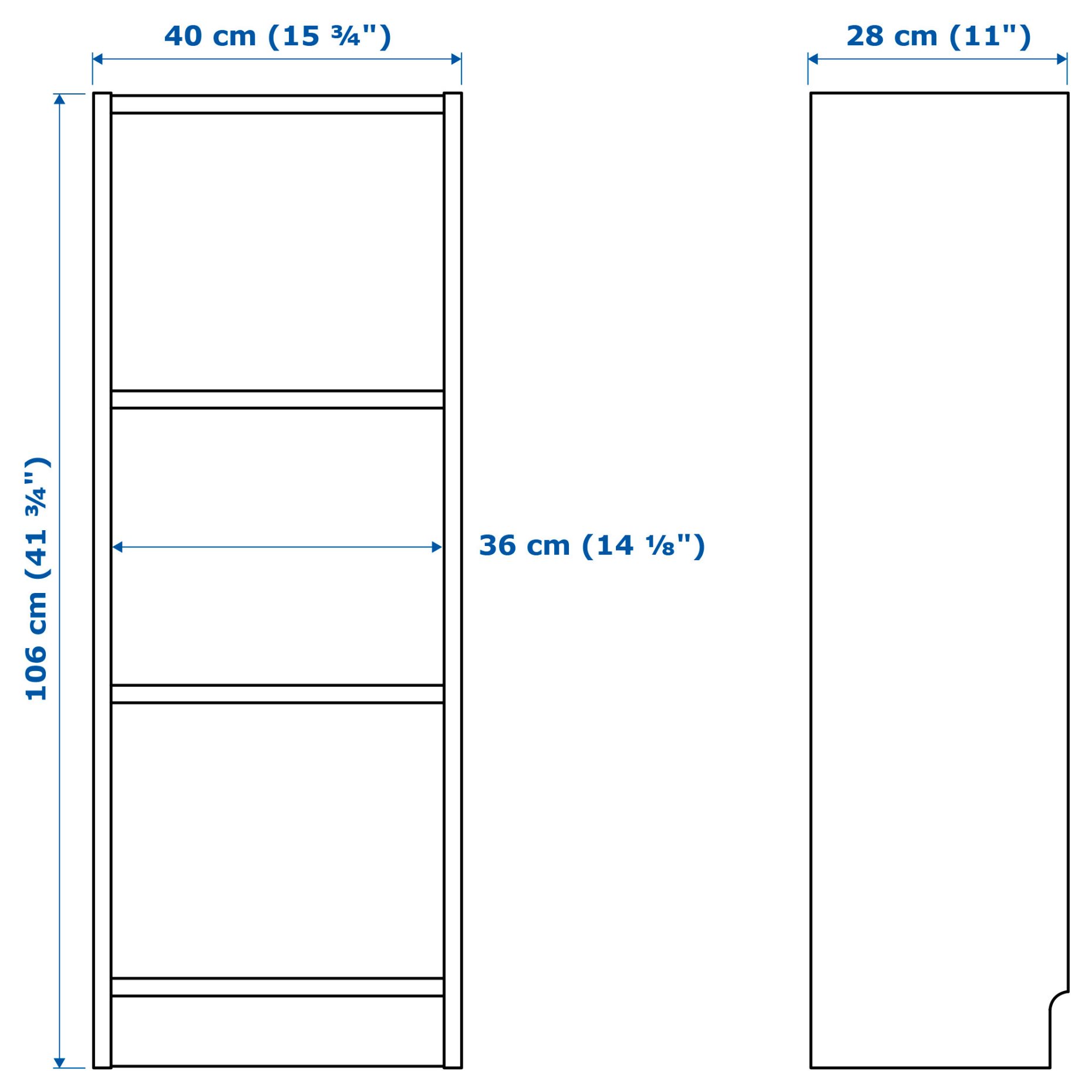 BILLY, bookcase, 802.638.32