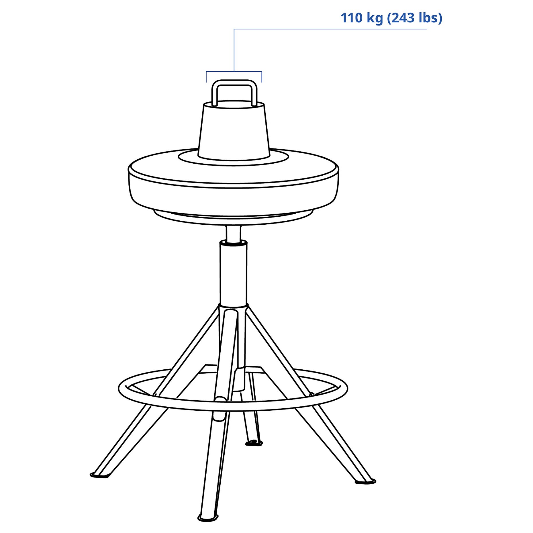 TROLLBERGET, active sit/stand support, 803.793.47
