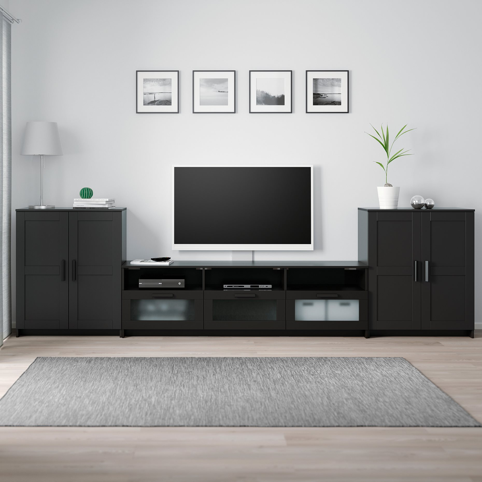 BRIMNES, σύνθεση αποθήκευσης TV, 892.782.16