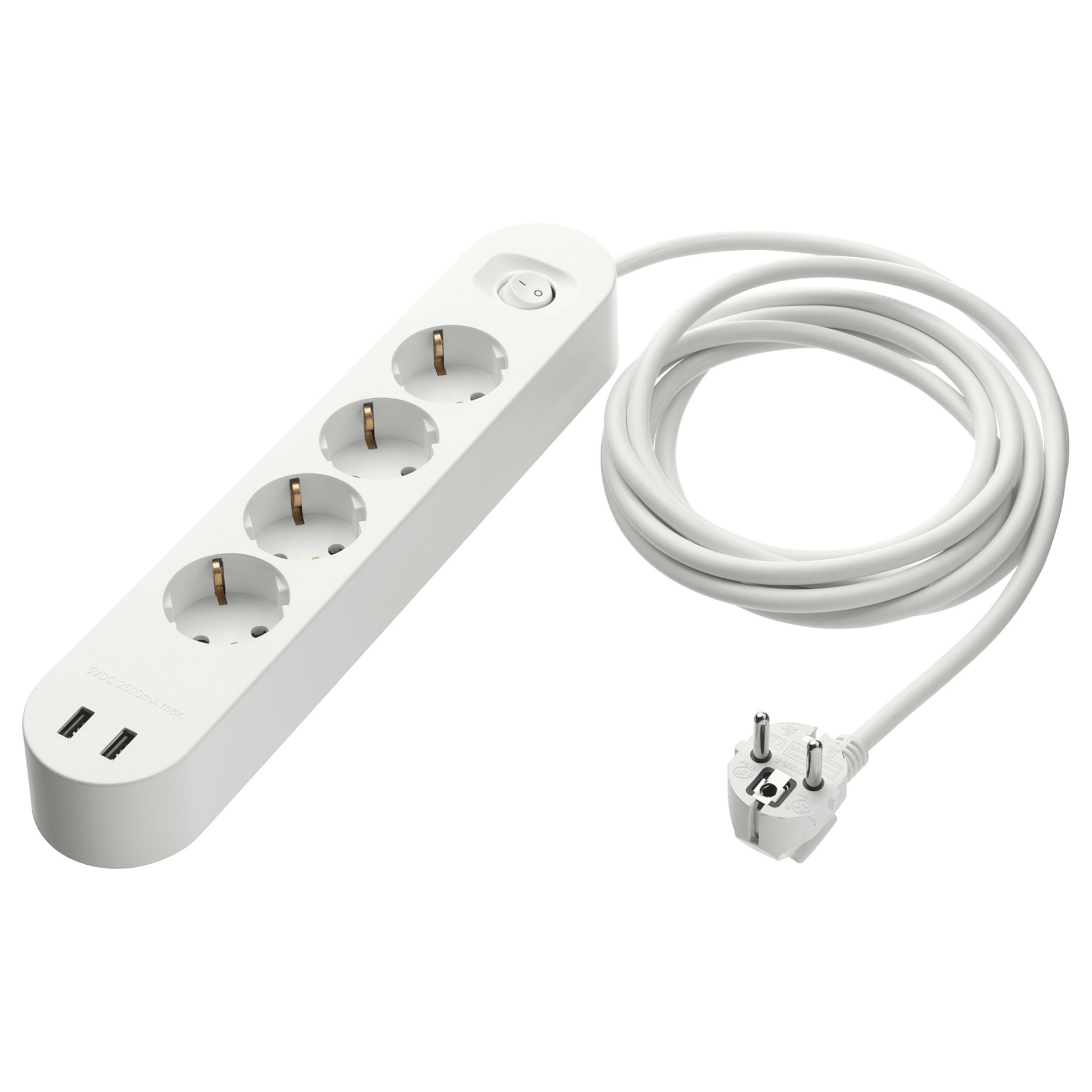 KOPPLA, πολύπριζο 4 εξόδων με 2 θύρες USB, 902.808.26