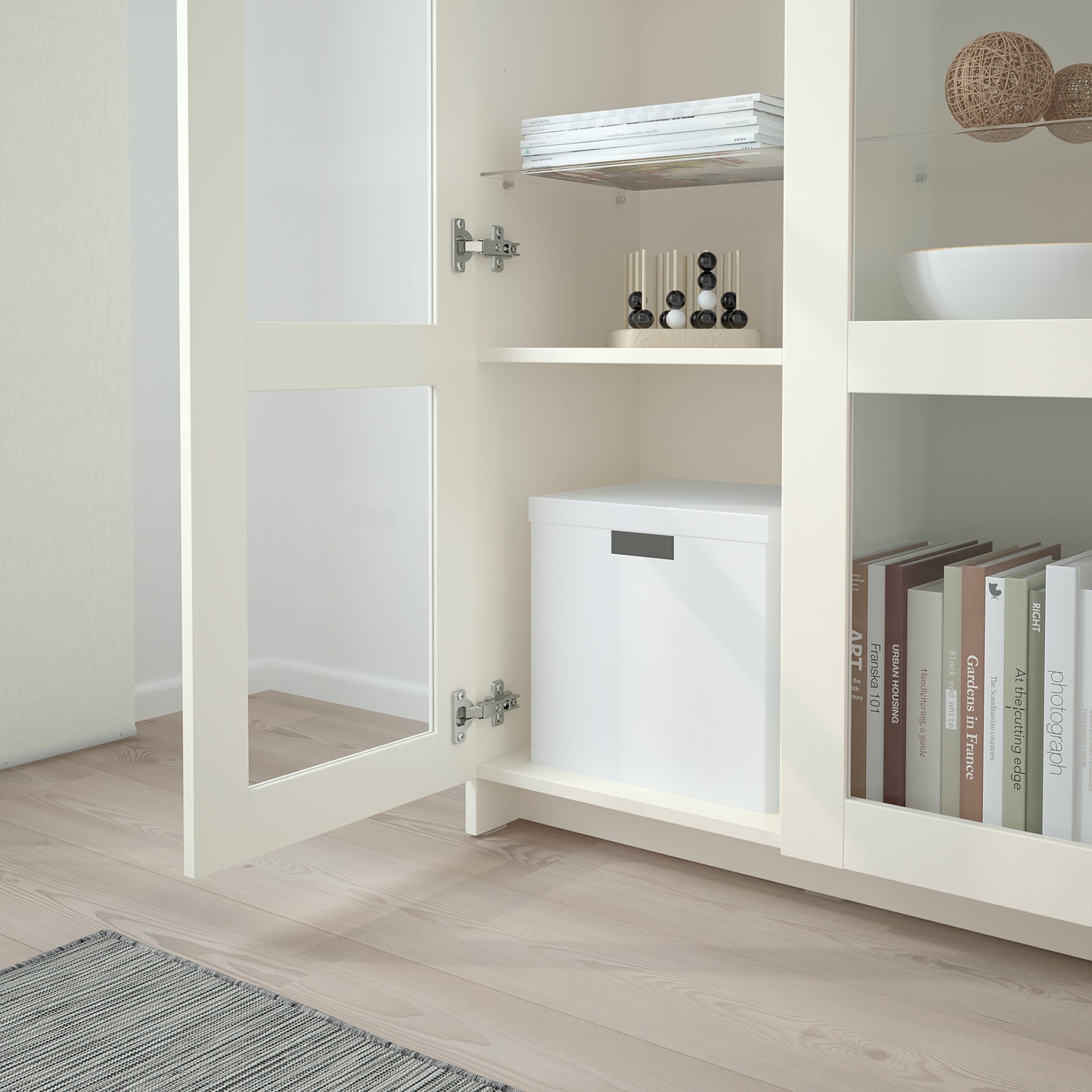 BRIMNES, glass-door cabinet, 904.098.72
