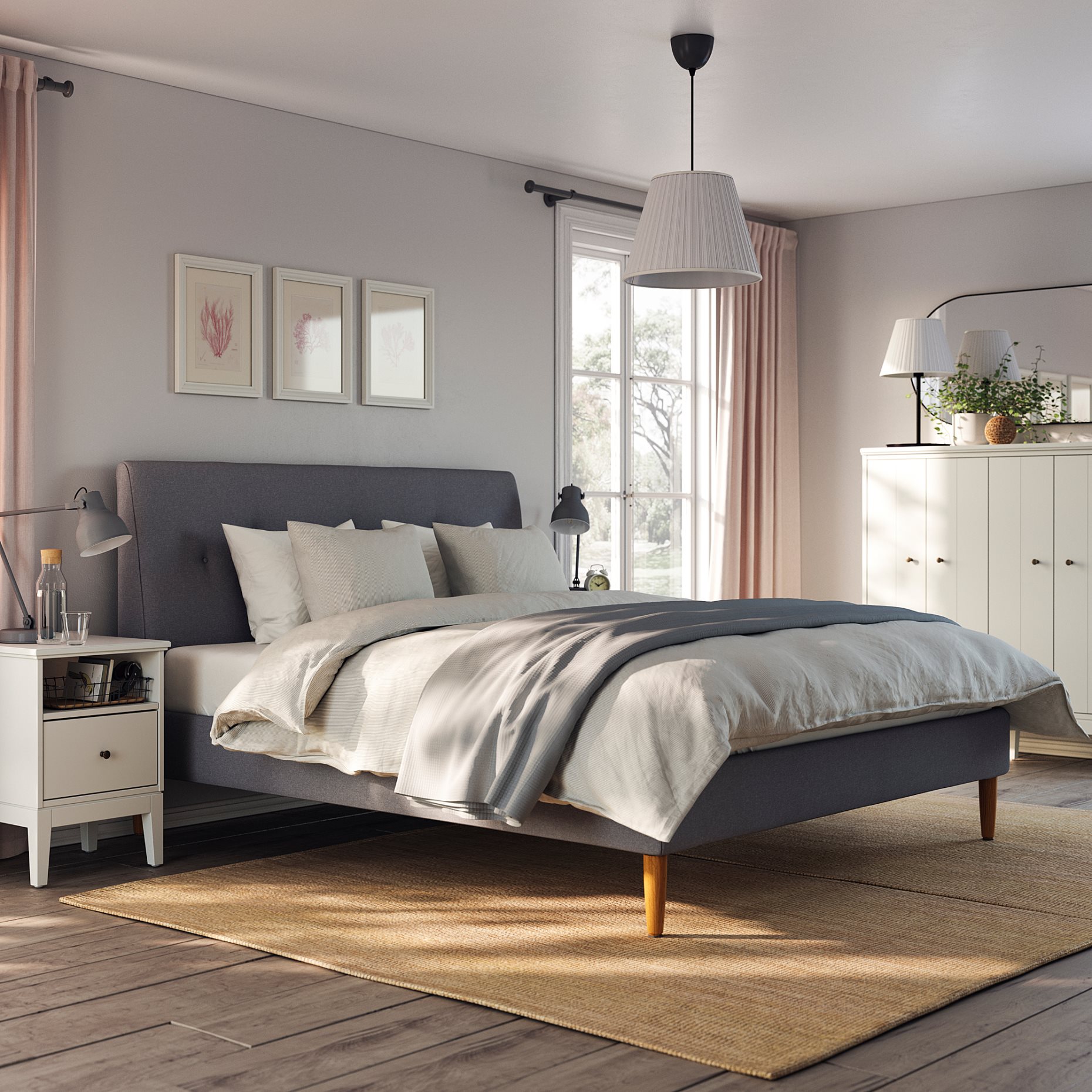 IDANÄS, upholstered bed, 180x200 cm, 904.589.47