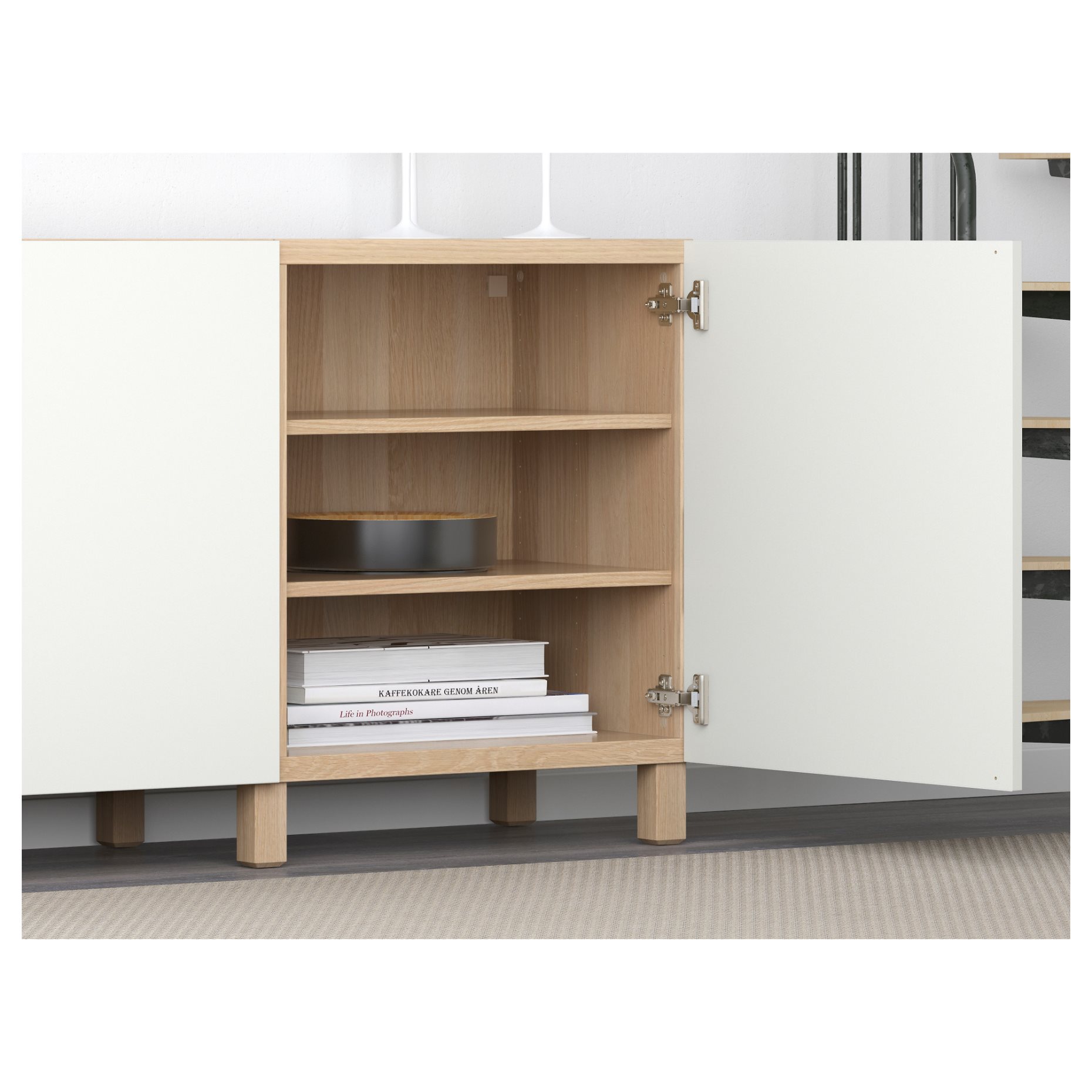 BESTÅ, storage combination with doors, 180x42x74 cm, 991.397.34