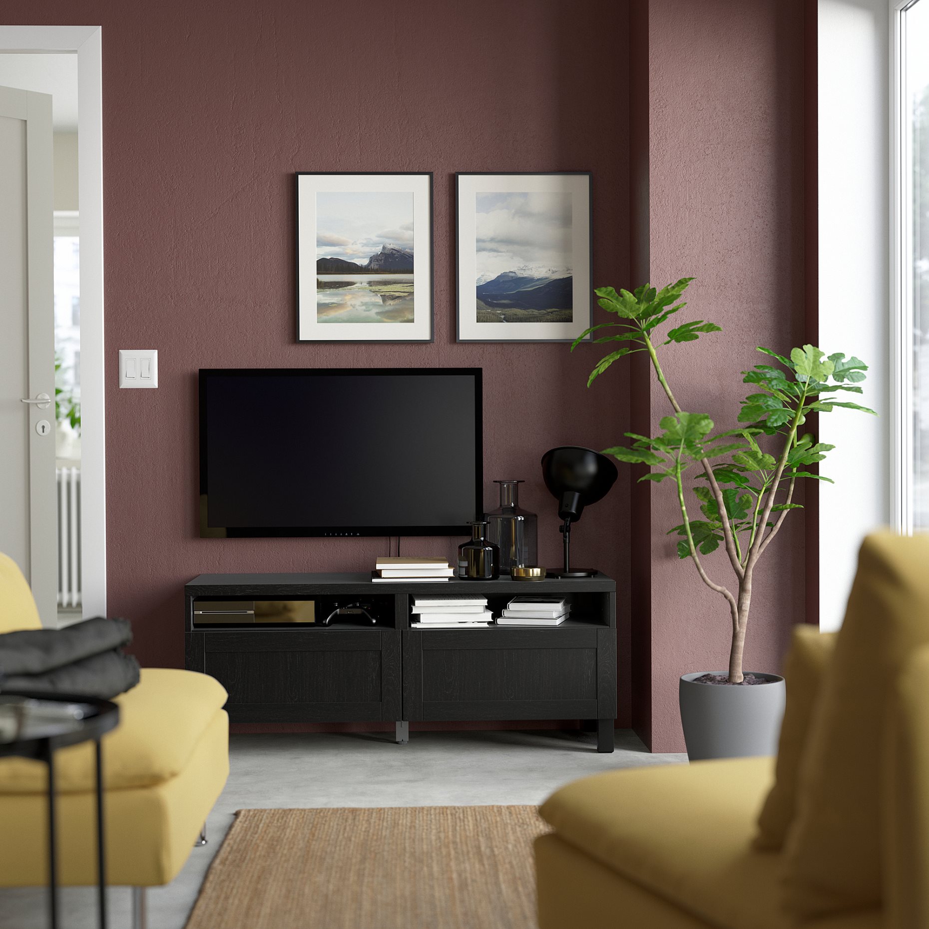 BESTÅ, έπιπλο TV με συρτάρια με μαλακό κλείσιμο, 120x42x48 cm, 191.882.81