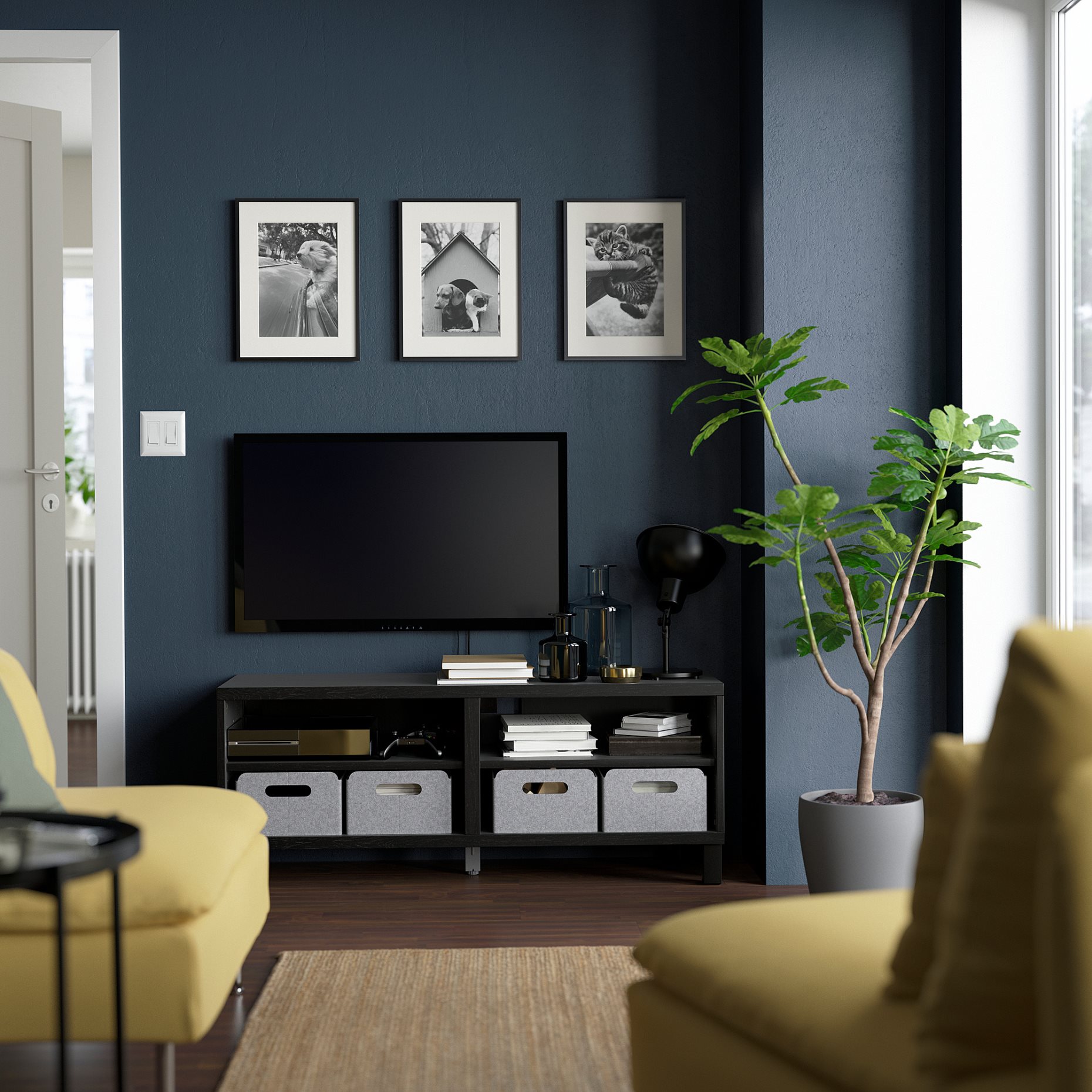 BESTÅ, TV bench, 120x40x48 cm, 490.612.28