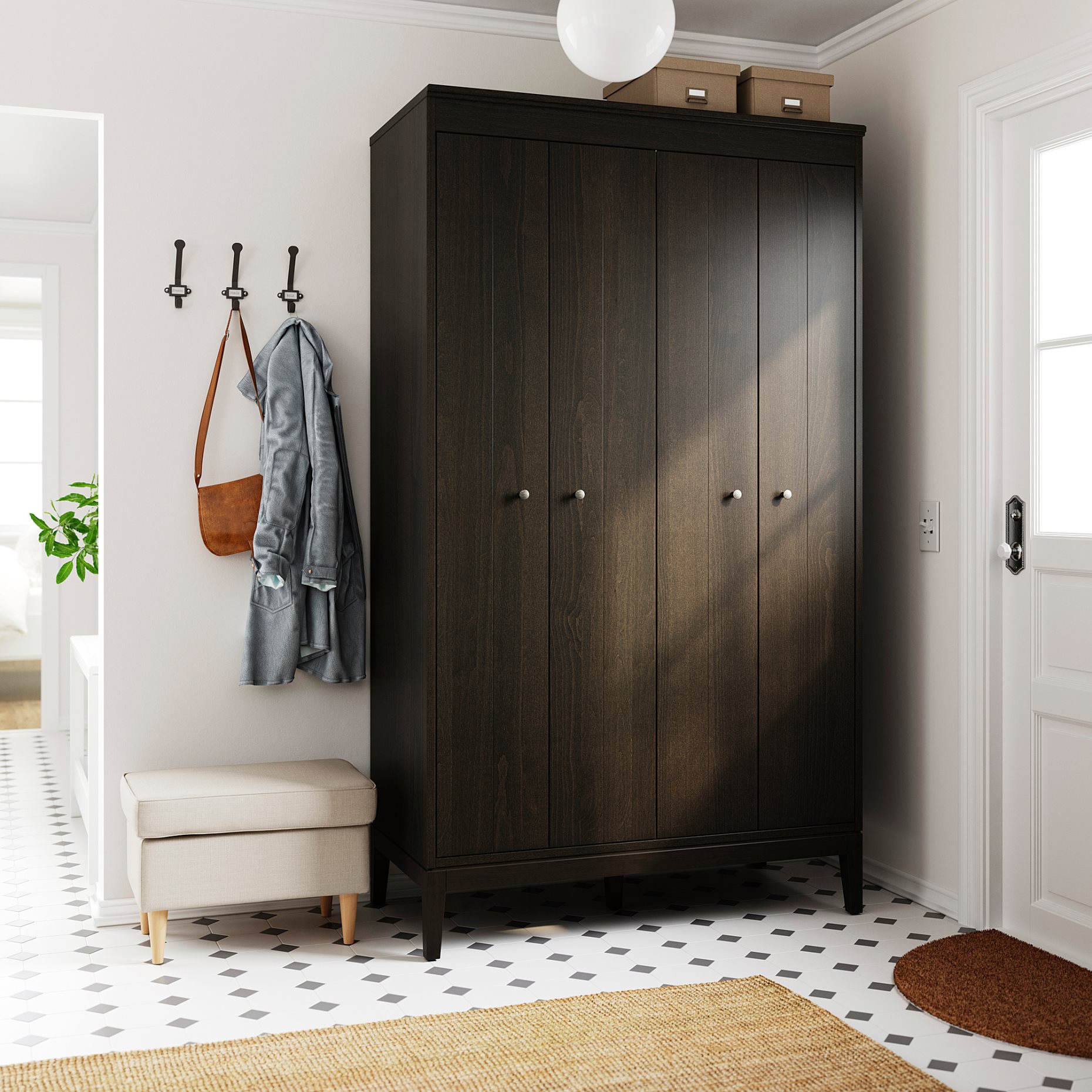 IDANÄS, wardrobe, 121x211 cm, 504.588.31