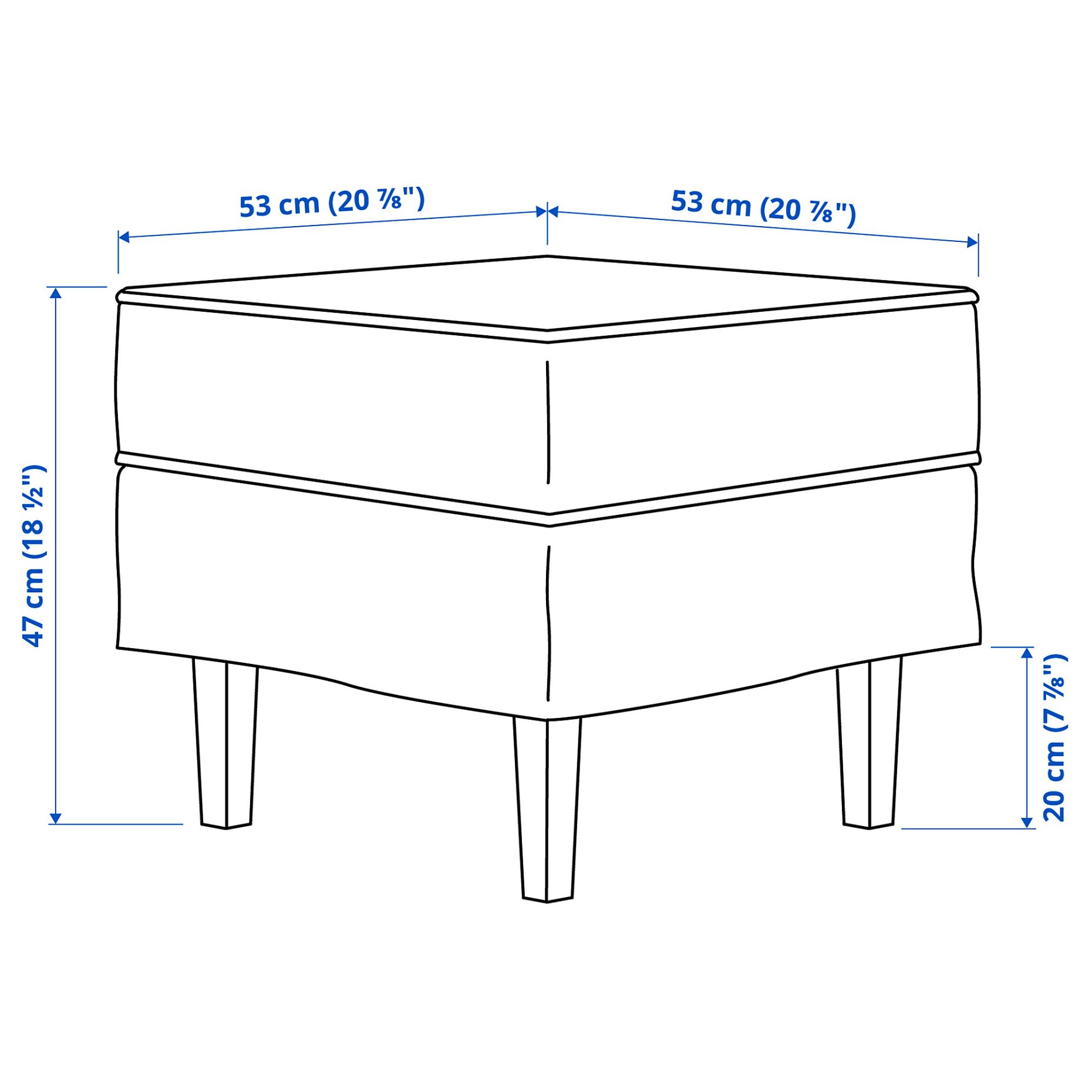 ROCKSJON, armchair with footstool, 695.146.86