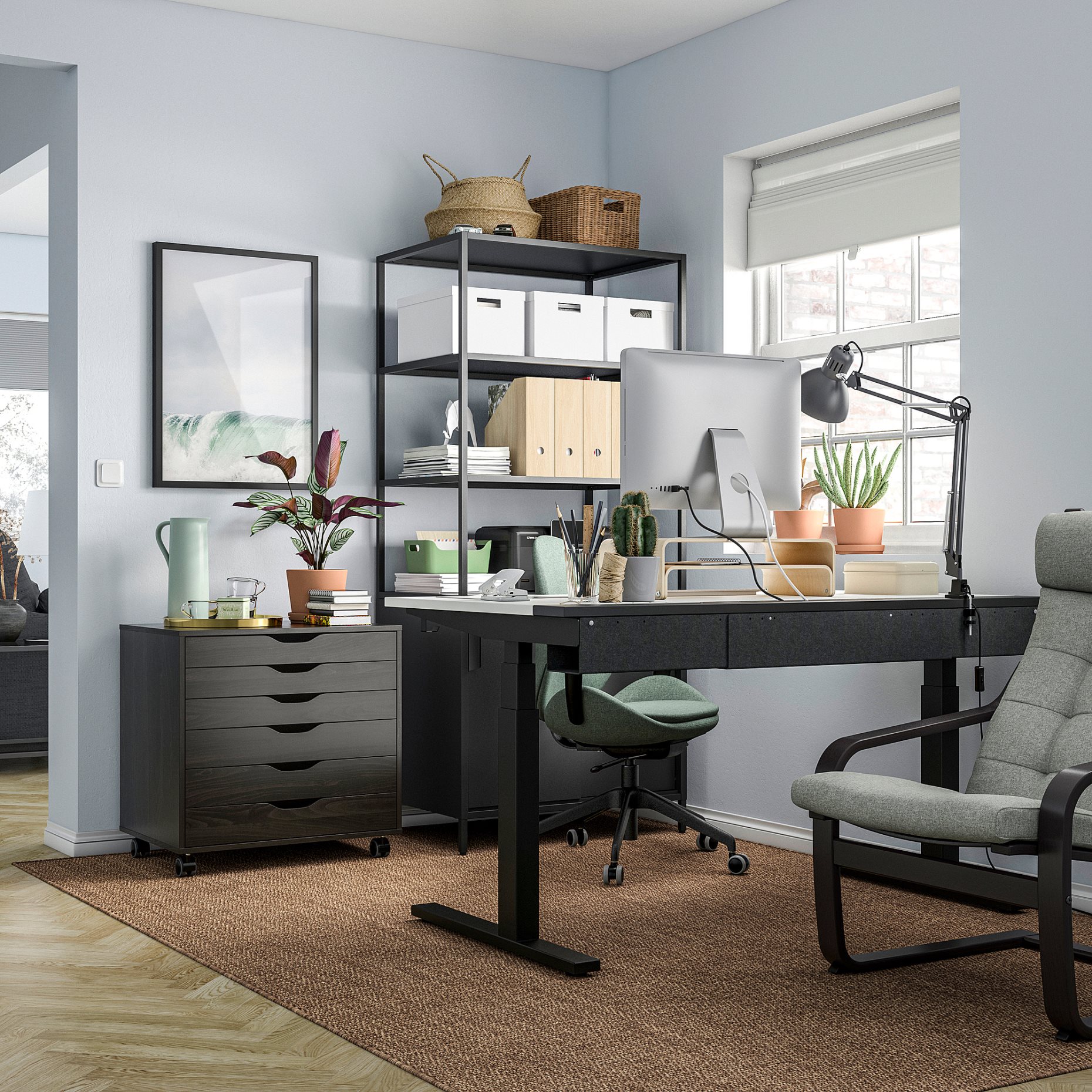 MITTZON, desk sit/stand/electric, 140x80 cm, 695.285.51