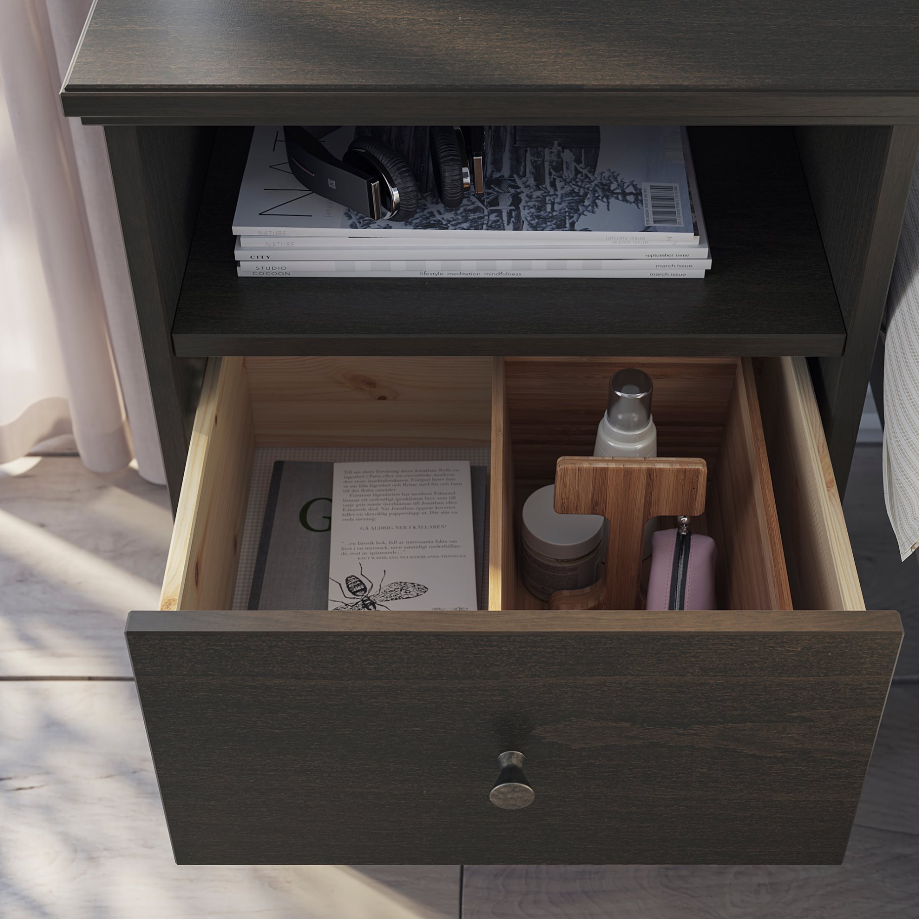 IDANÄS, bedside table, 47x40 cm, 804.588.15