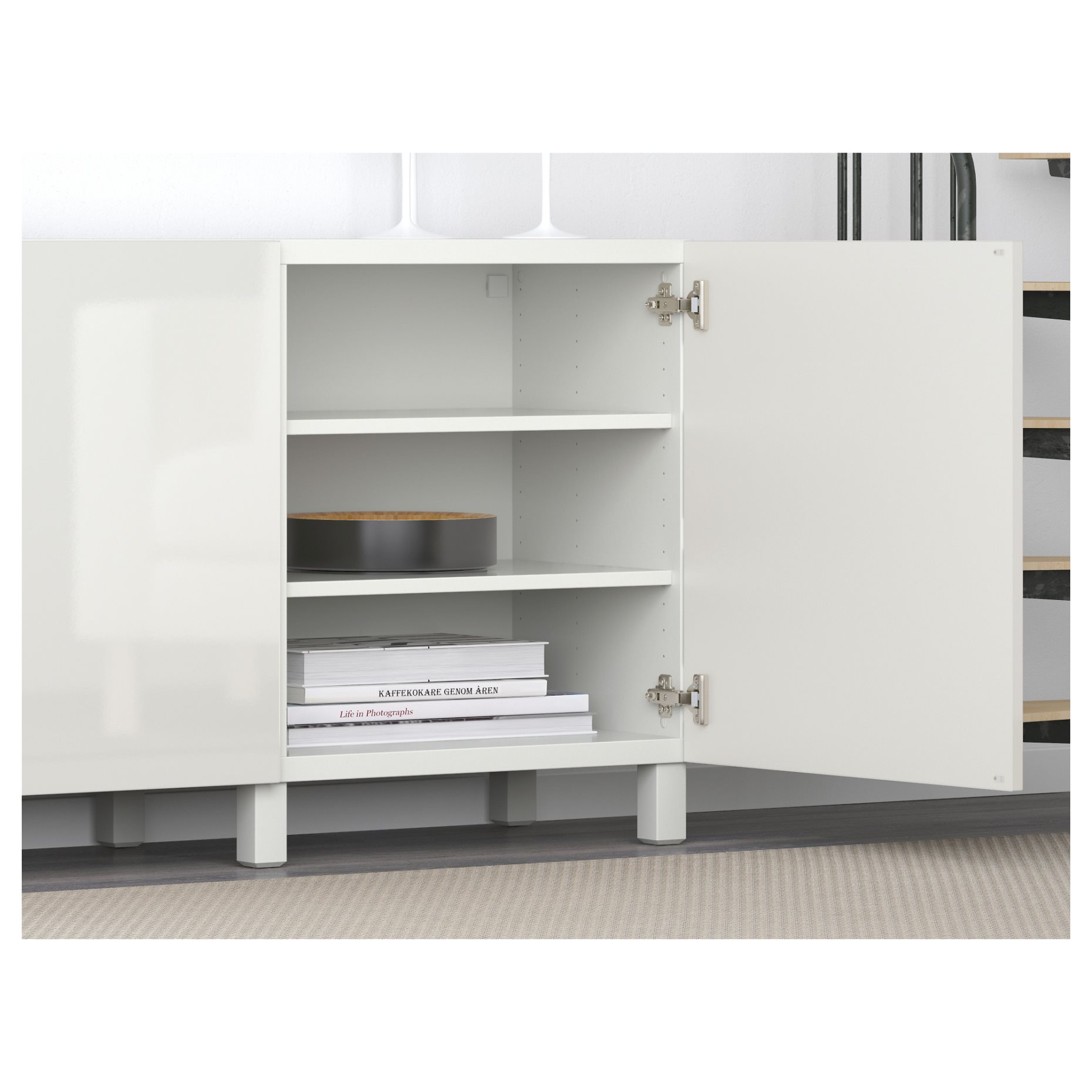 BESTÅ, storage combination with doors, 180x42x74 cm, 891.398.19