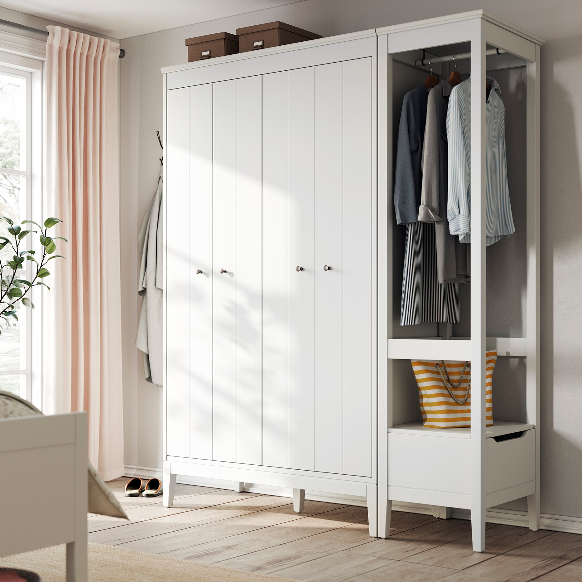 IDANÄS, wardrobe combination, 180x59x211 cm, 893.882.91