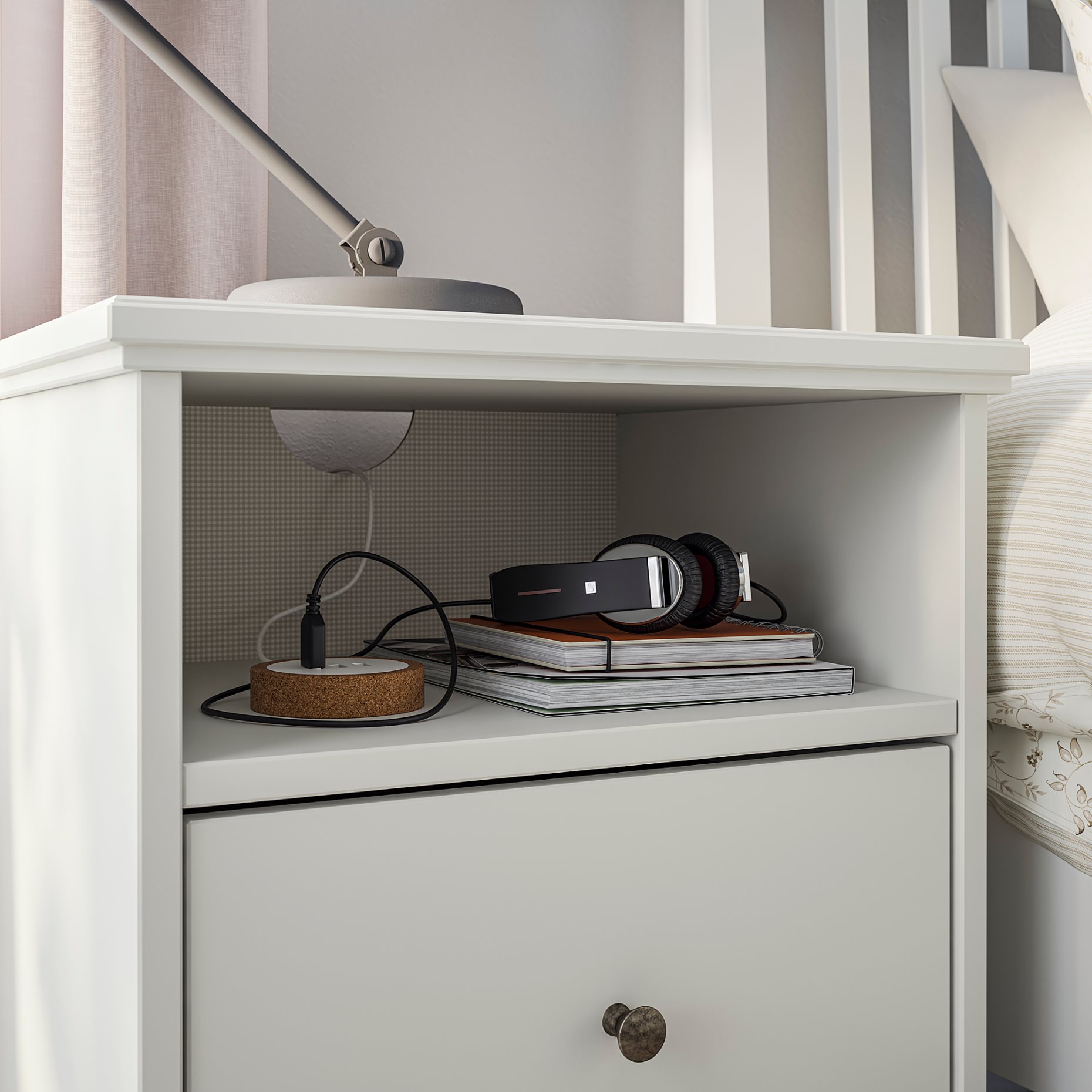 IDANÄS, bedside table, 47x40 cm, 904.588.10
