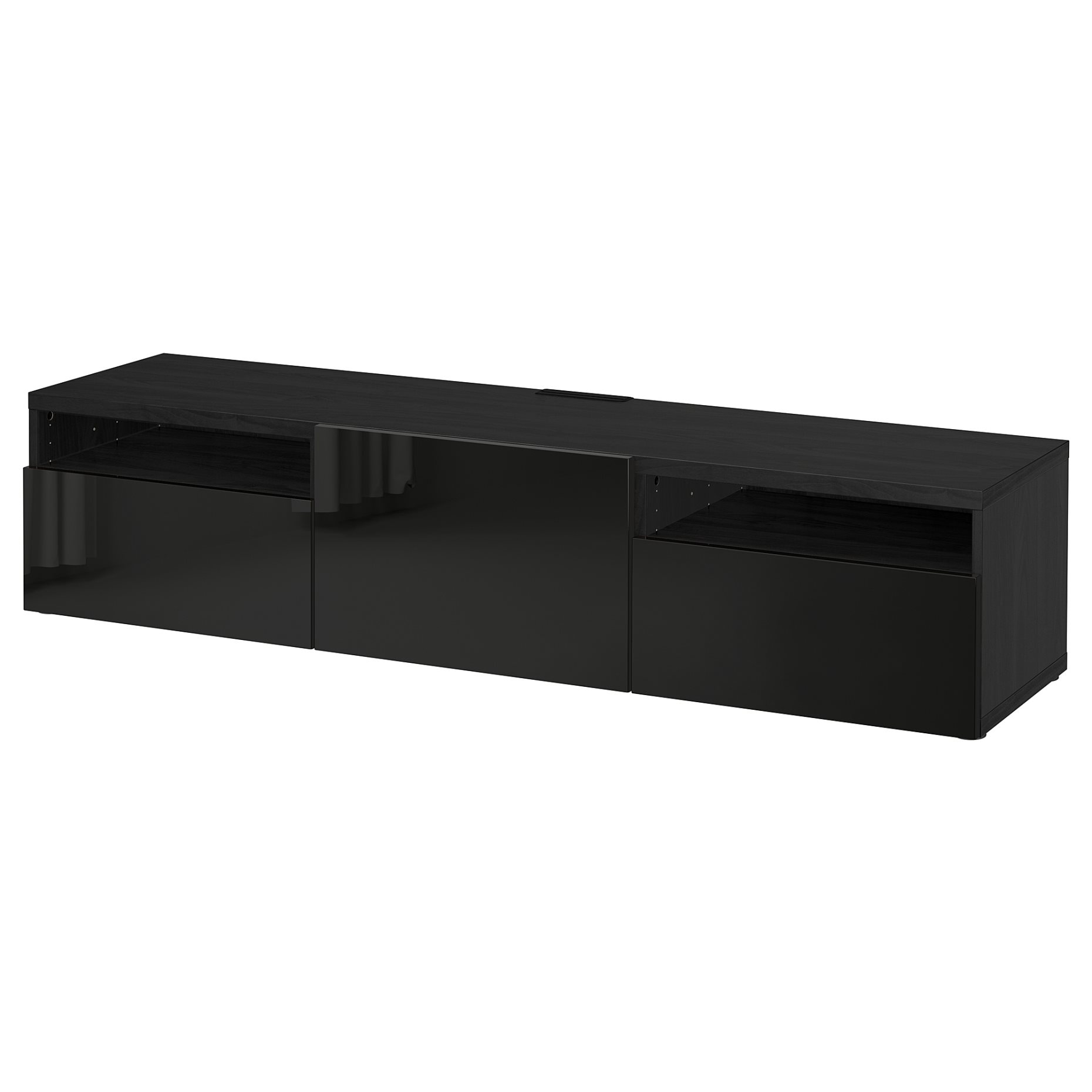 BESTÅ, TV bench with door/drawers soft closing, 180x42x39 cm, 093.285.69