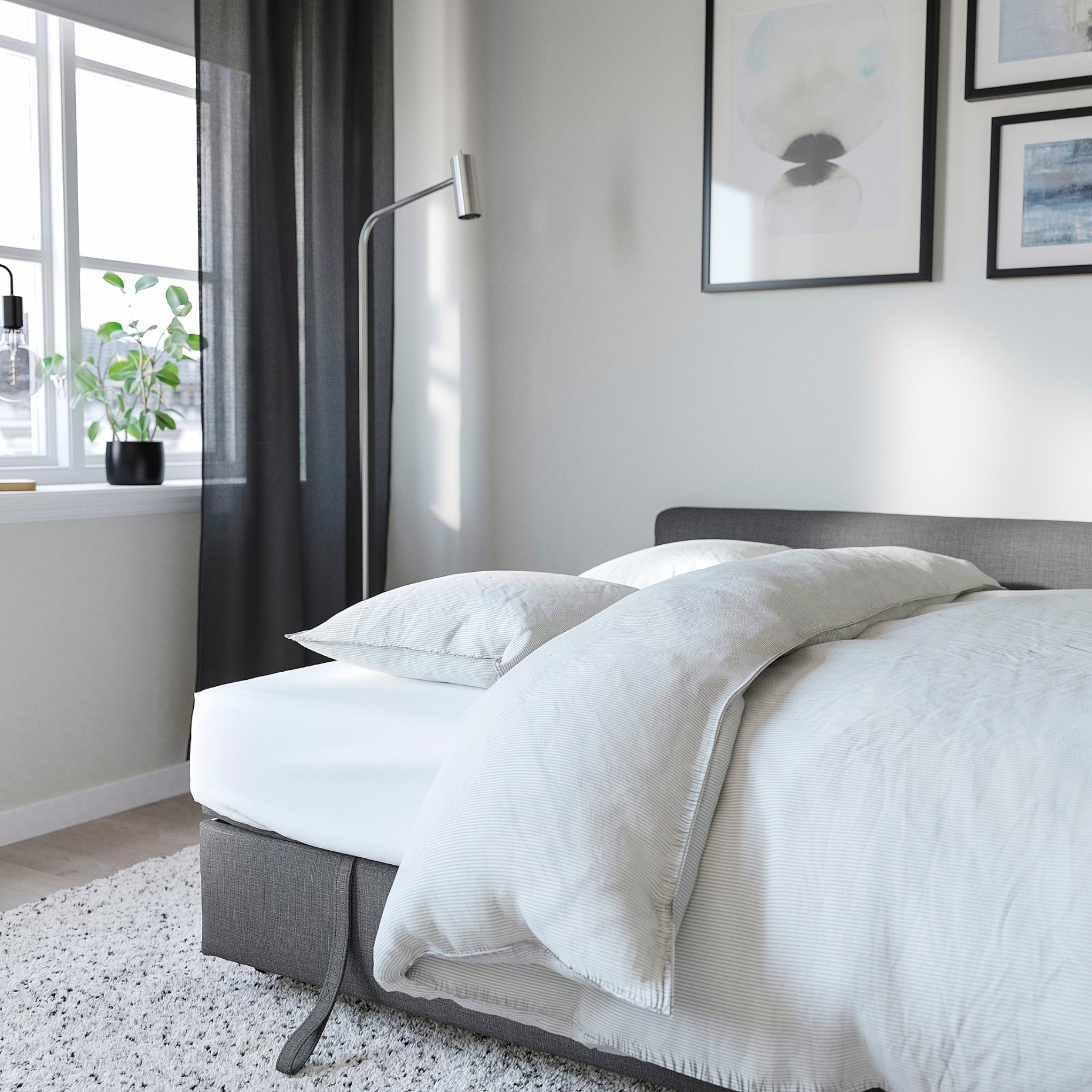 FRIHETEN, corner sofa-bed with storage, 392.167.54
