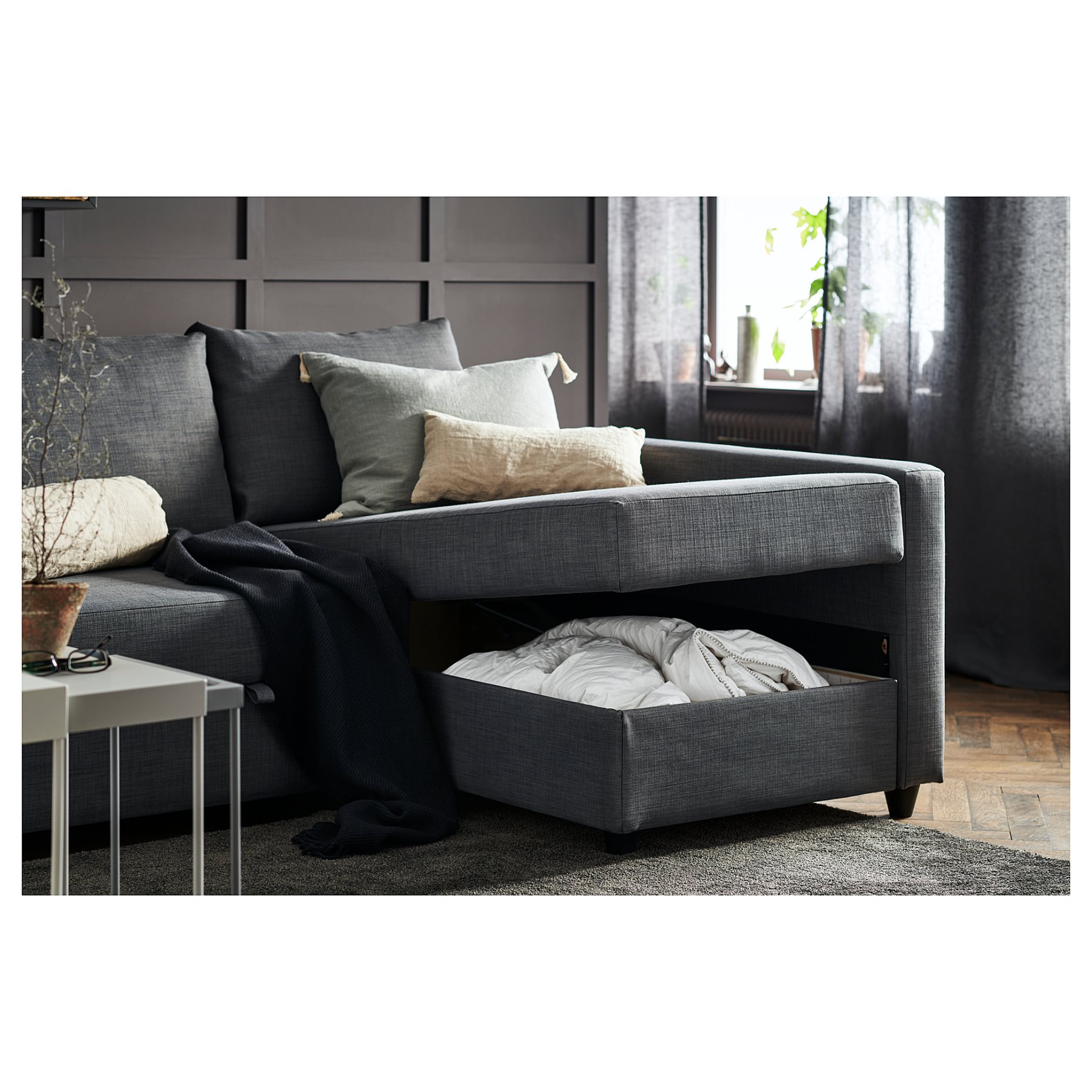 FRIHETEN, corner sofa-bed with storage, 392.167.54