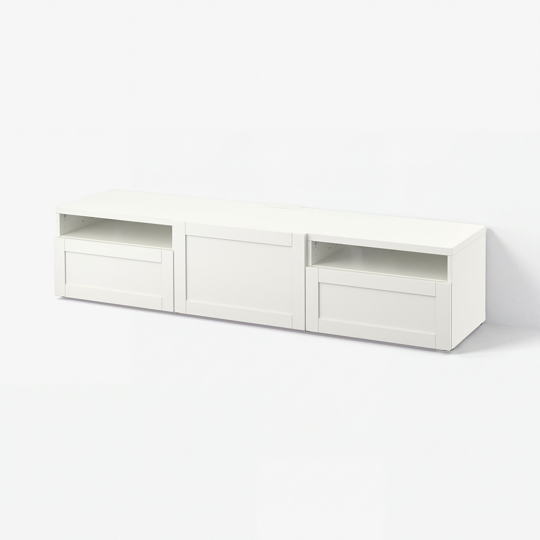 BESTÅ, TV bench with door/drawers soft closing, 180x42x39 cm, 193.285.78