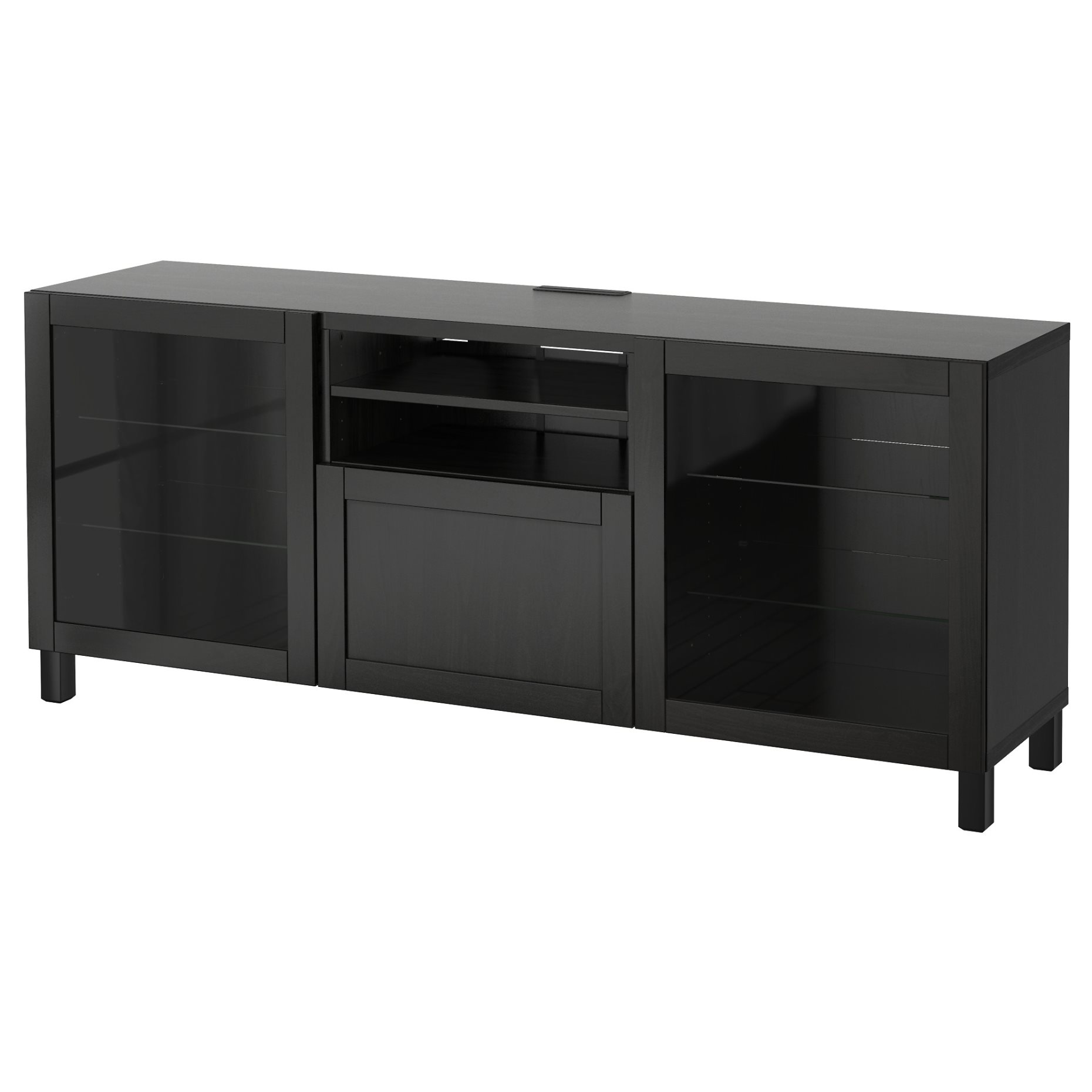 BESTÅ, TV bench with doors/drawer soft closing, 180x42x74 cm, 291.940.88
