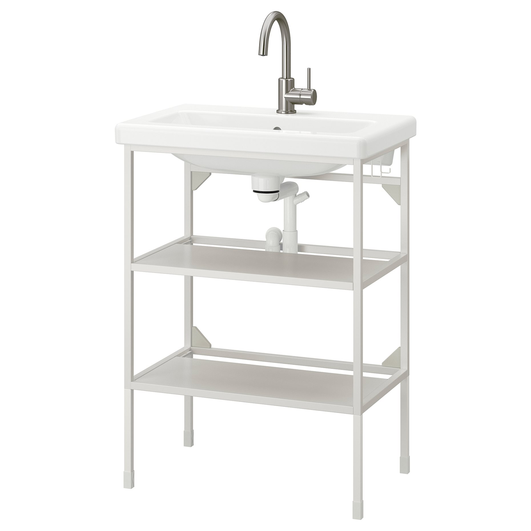 ENHET/TVALLEN, open wash-stand with 2 shelves, 393.364.07