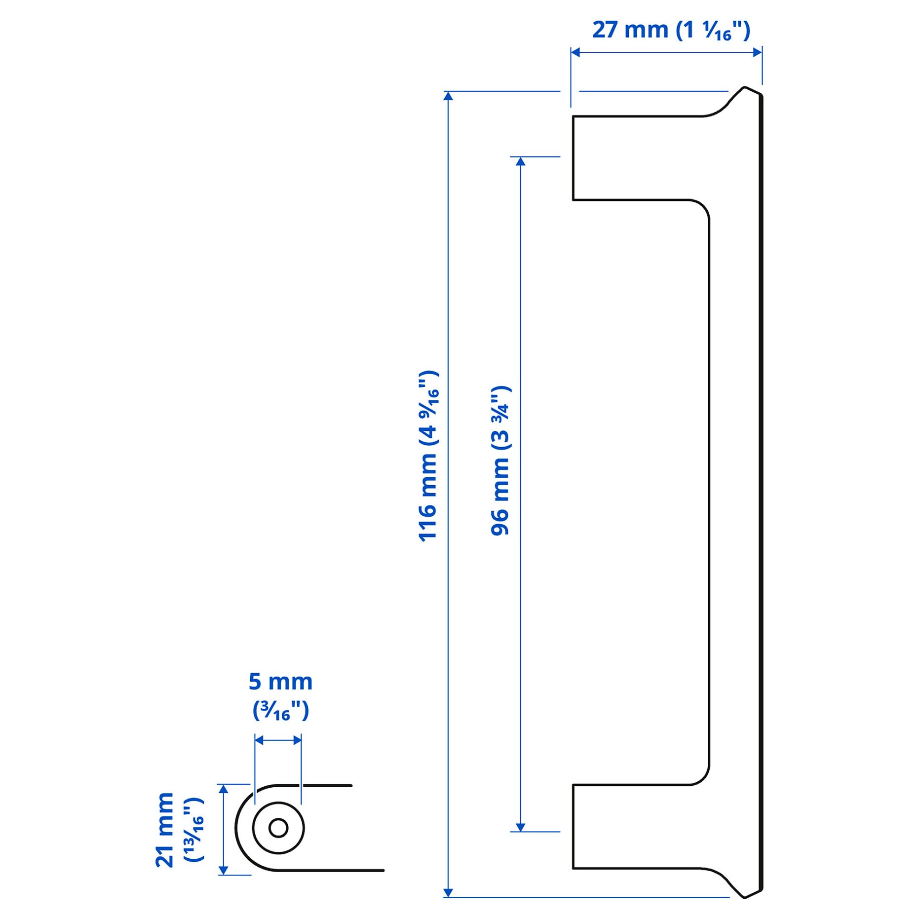 GUBBARP, χερούλι, 2 τεμ., 003.364.32