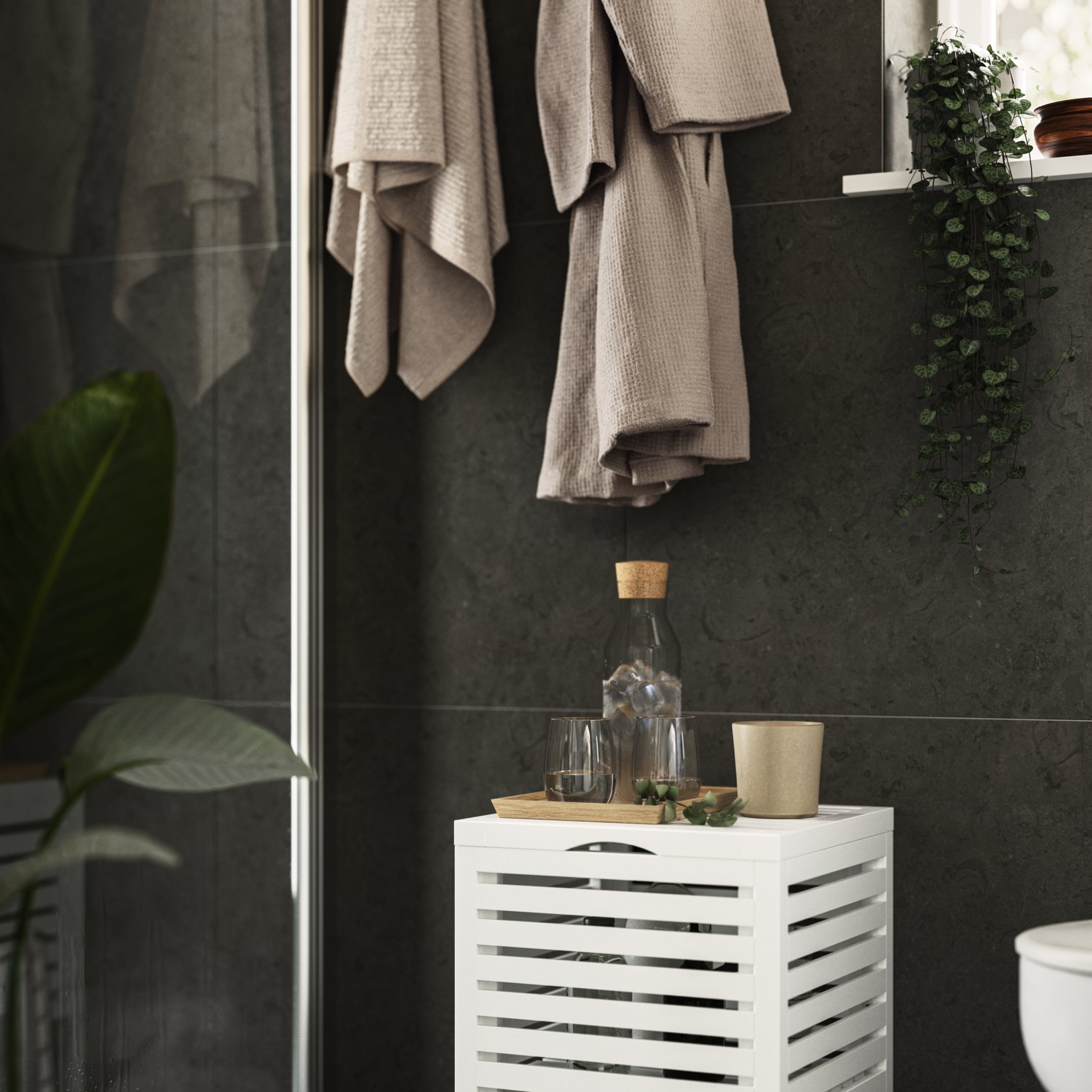 MUSKAN, storage stool, 50 cm, 003.605.87